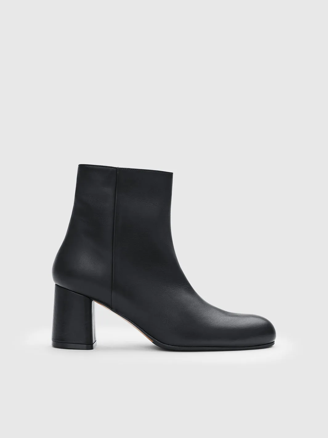 Miola Black Leather Ankle boots sold by ATP Atelier