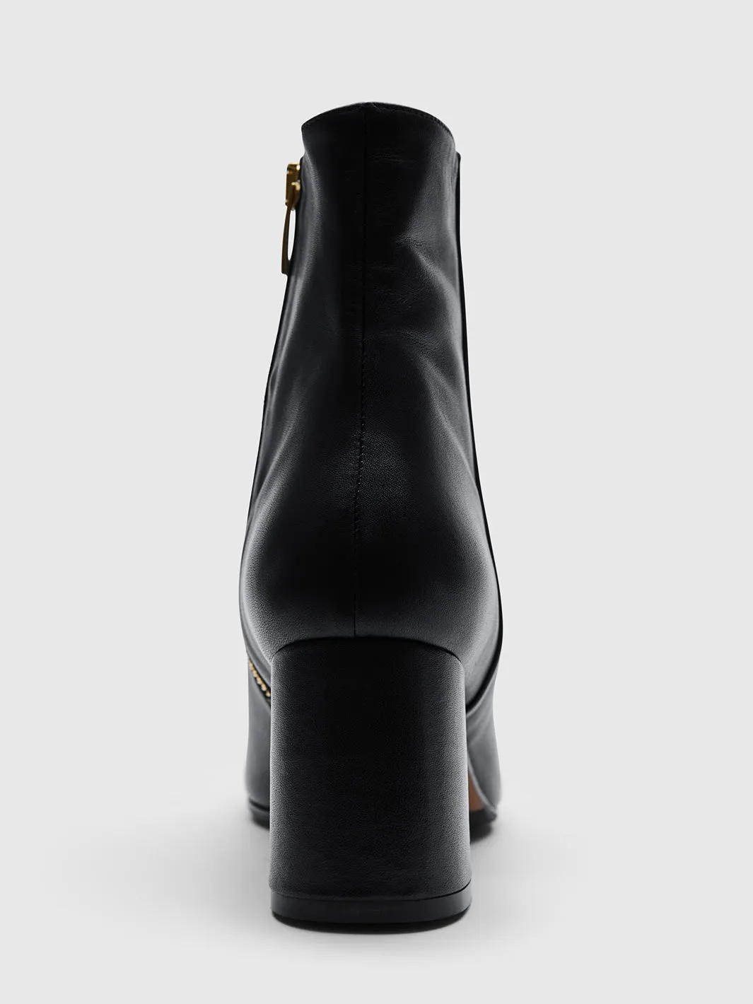 Miola Black Leather Ankle boots sold by ATP Atelier product image thumbnail 3