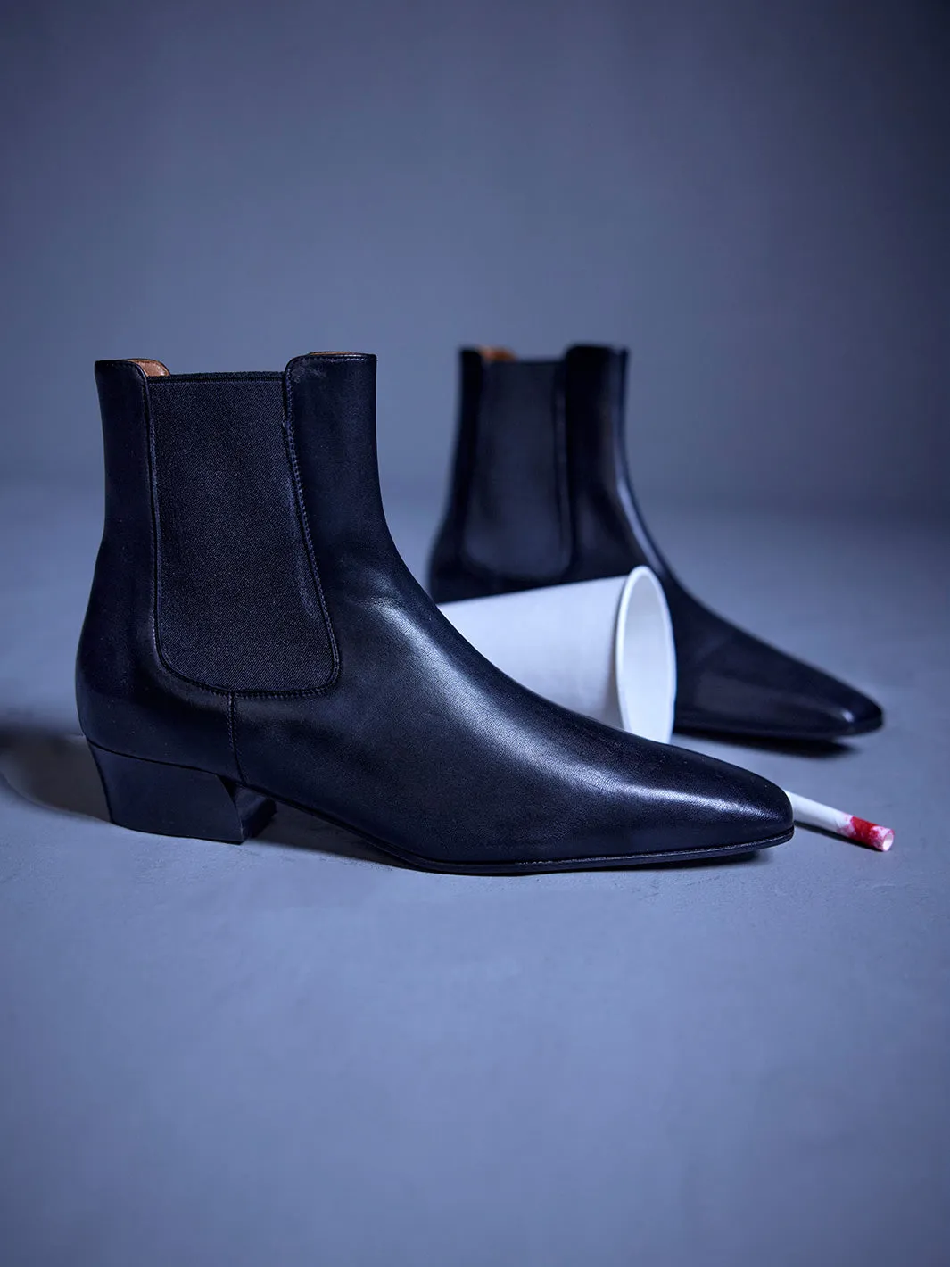 Nemoli Black Leather Ankle boots sold by ATP Atelier product image thumbnail 3