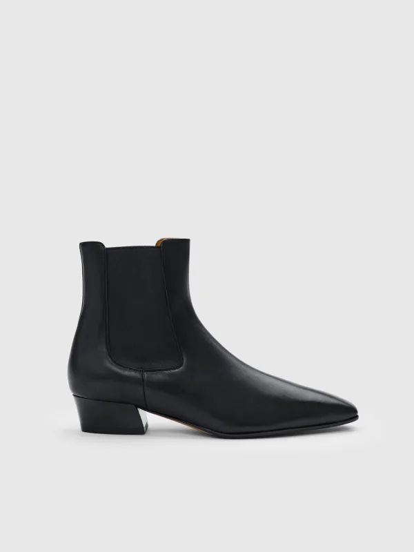 Nemoli Black Leather Ankle boots made by ATP Atelier