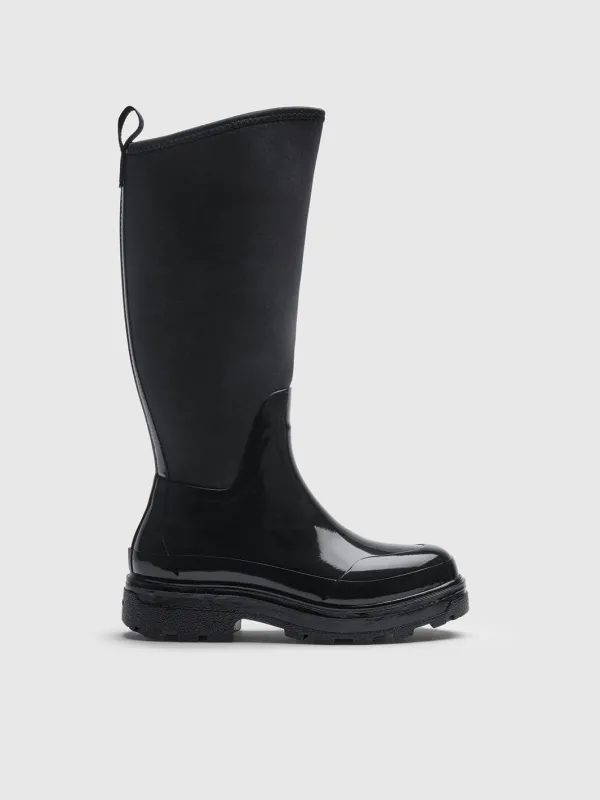 Verbania Black Rubber Boot made by ATP Atelier