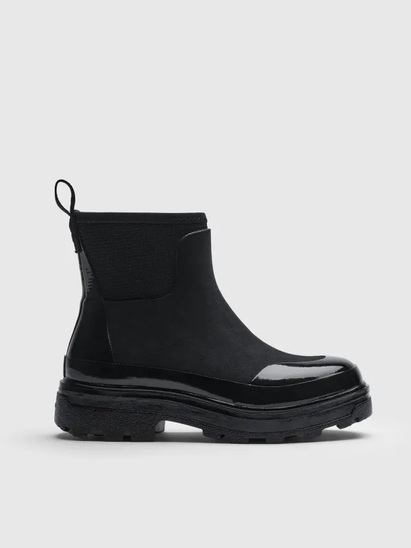 Pavia Black Rubber Boot made by ATP Atelier