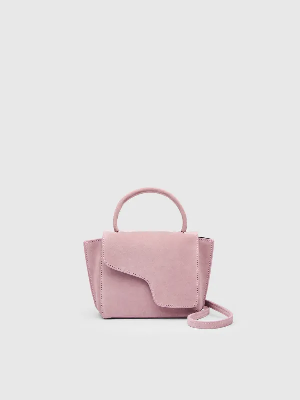 Montalcino Ametista Suede Mini handbag made by ATP Atelier