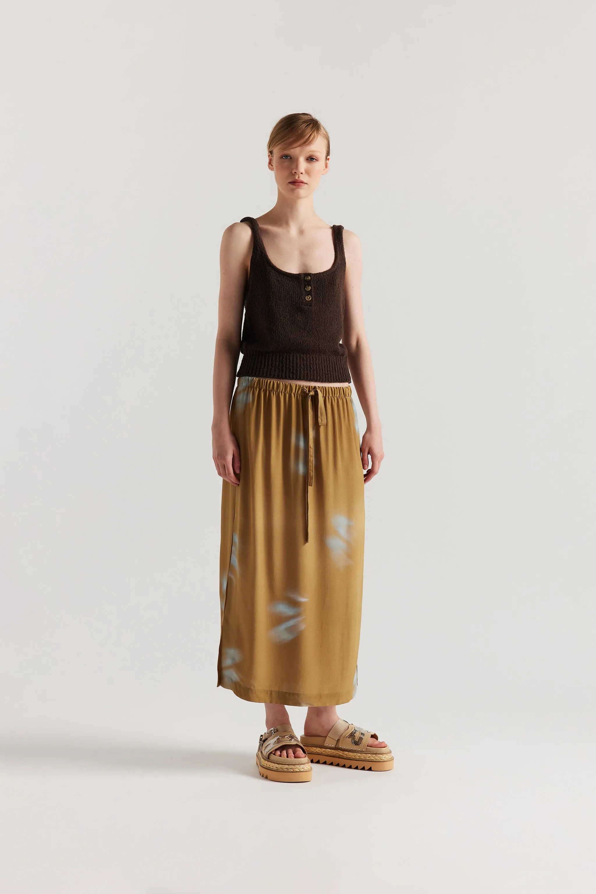 Airfoil Skirt Sand/Turquoise sold by Kloke