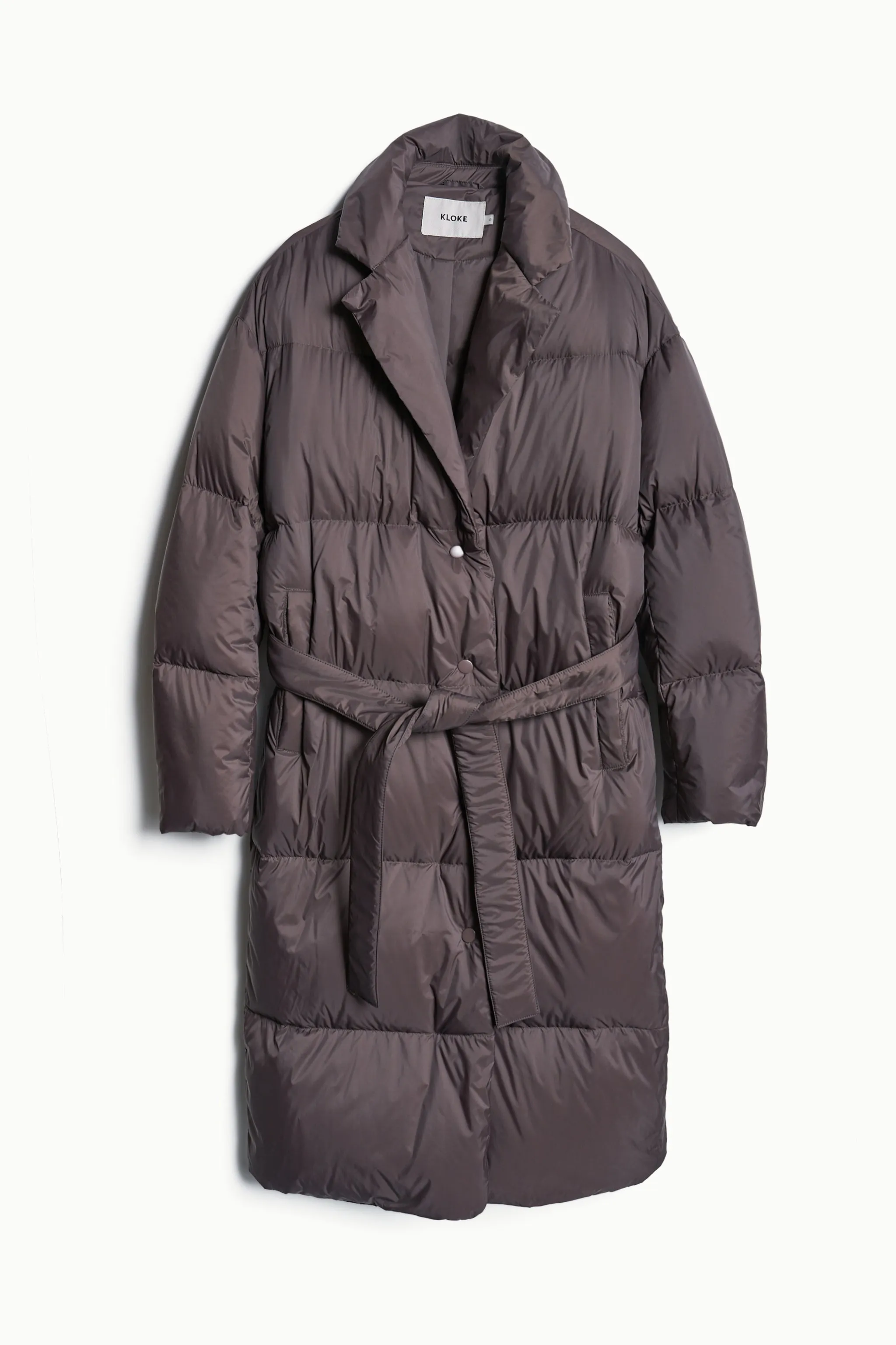 Vestige Quilted Long Coat Chocolate sold by Kloke product image thumbnail 4