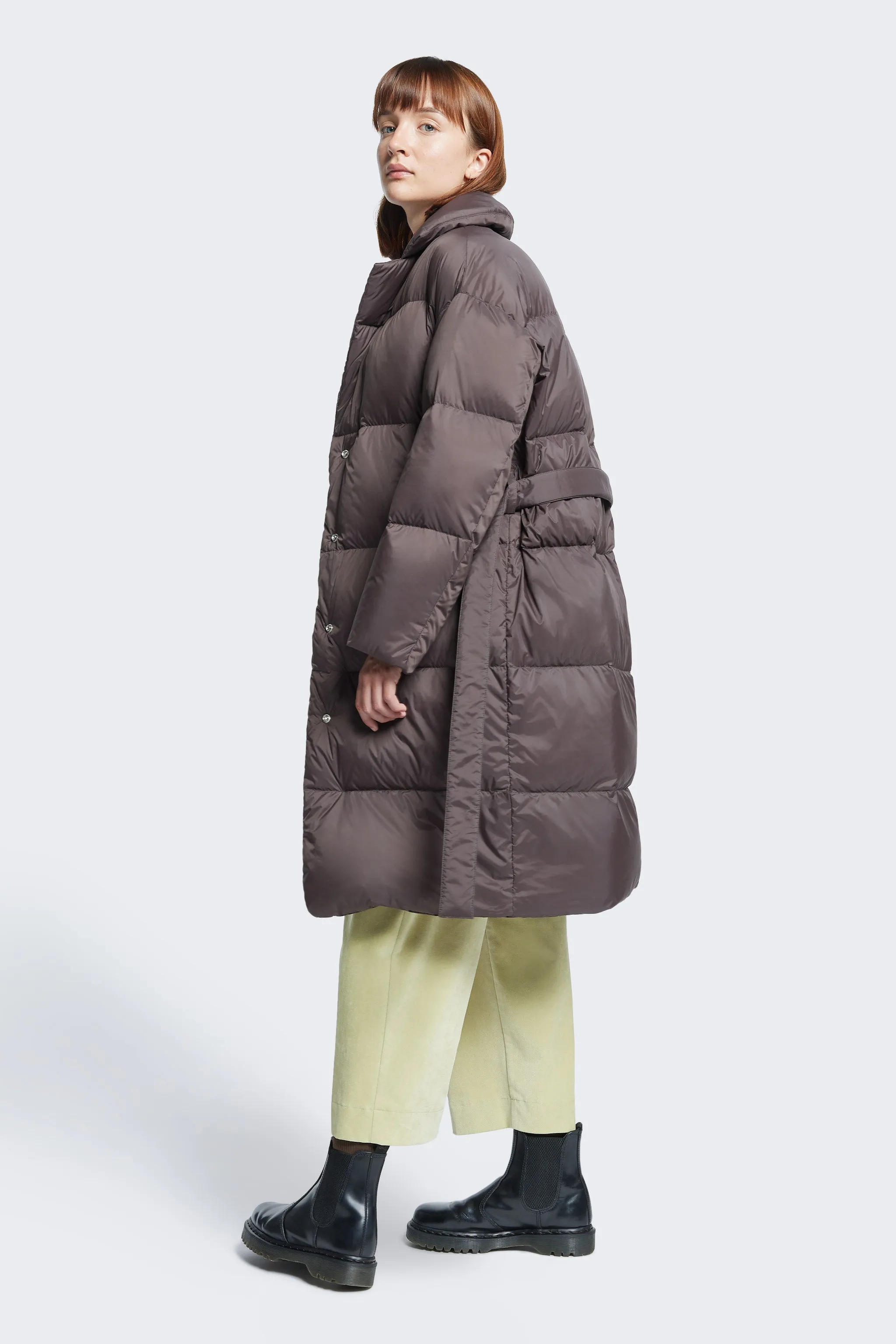 Vestige Quilted Long Coat Chocolate sold by Kloke product image thumbnail 3