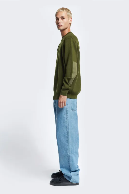 Surplus Patch Sweater Fatigue Green sold by Kloke