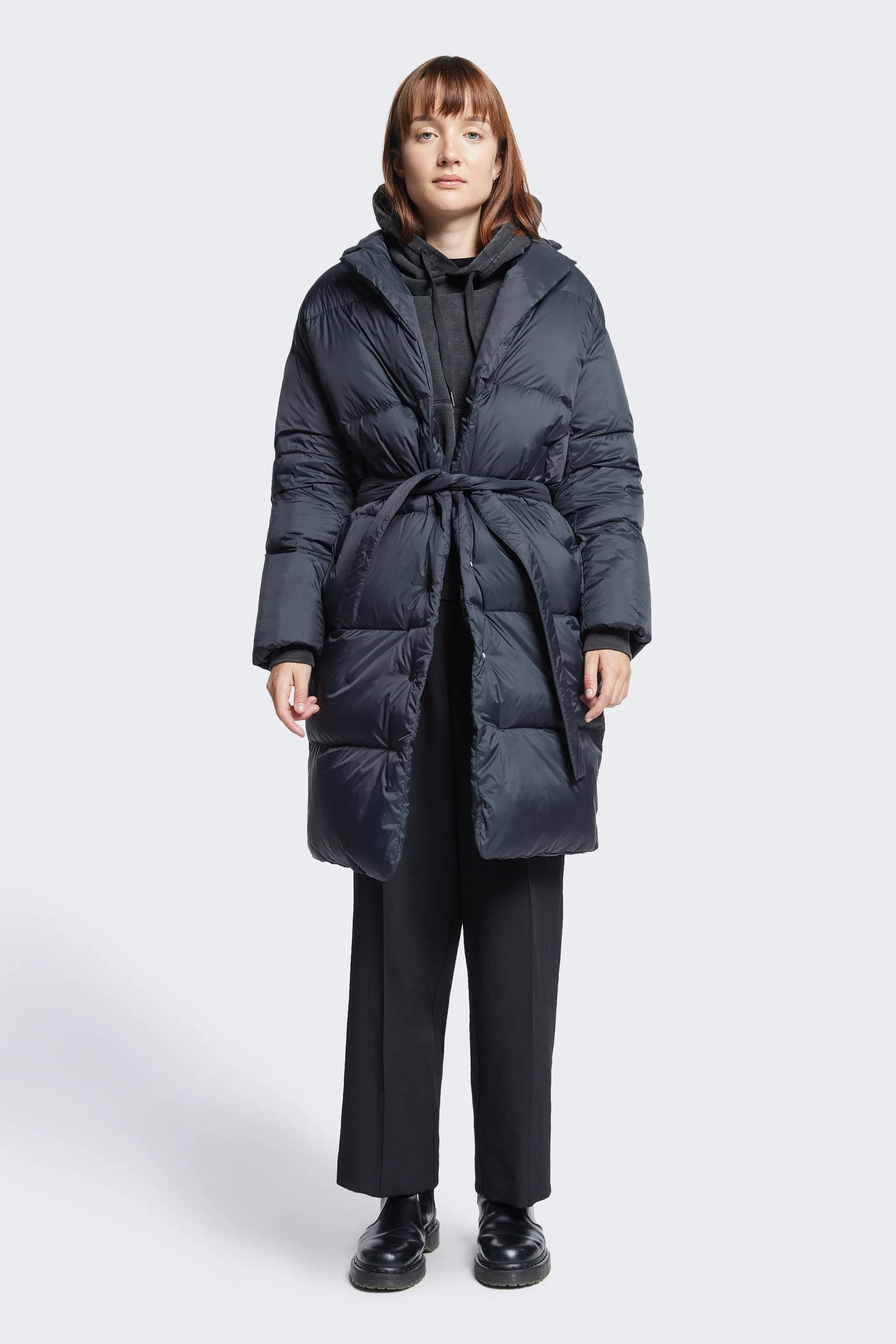 Vestige Quilted Long Coat Black sold by Kloke