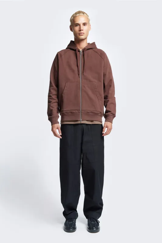 Kandam Zip Up Hoodie Chocolate made by Kloke