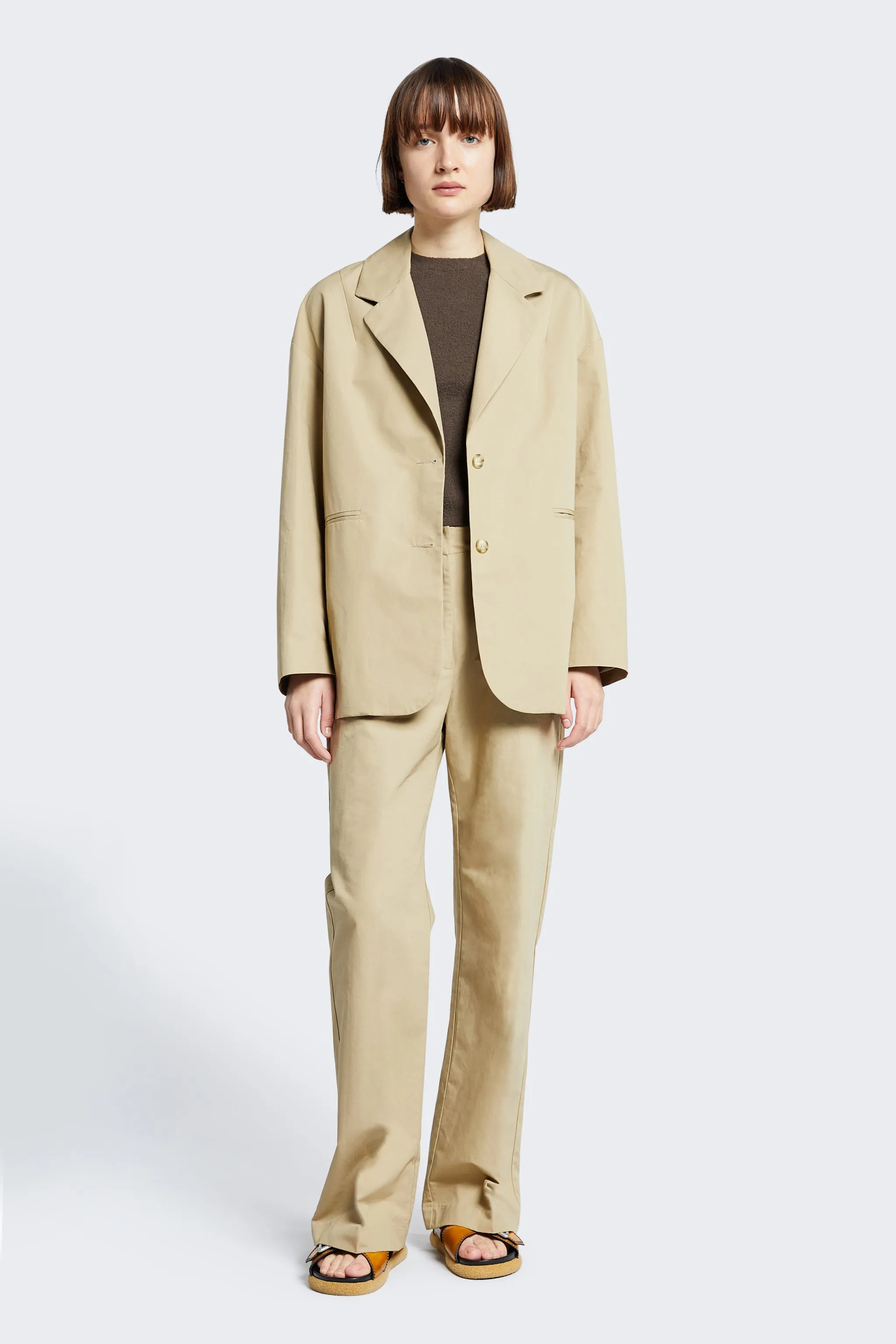 Verve Relaxed Blazer Latte sold by Kloke