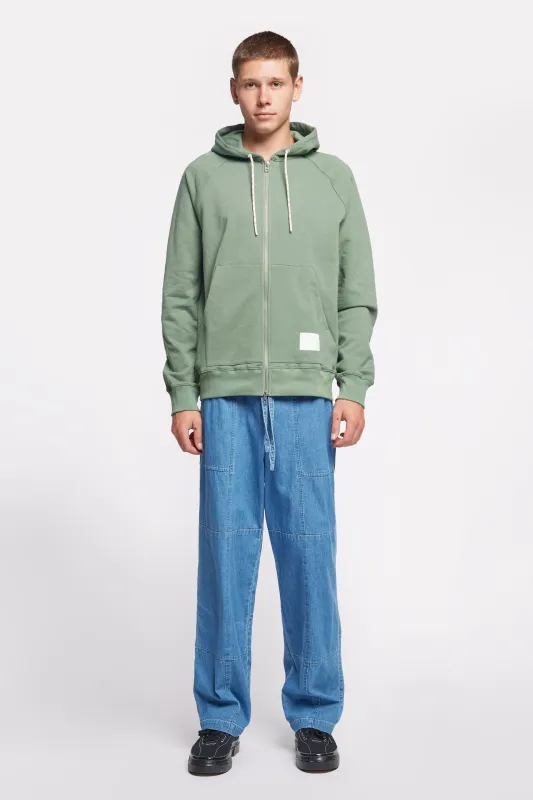 Kandam Zip Up Hoodie Fatigue Green made by Kloke