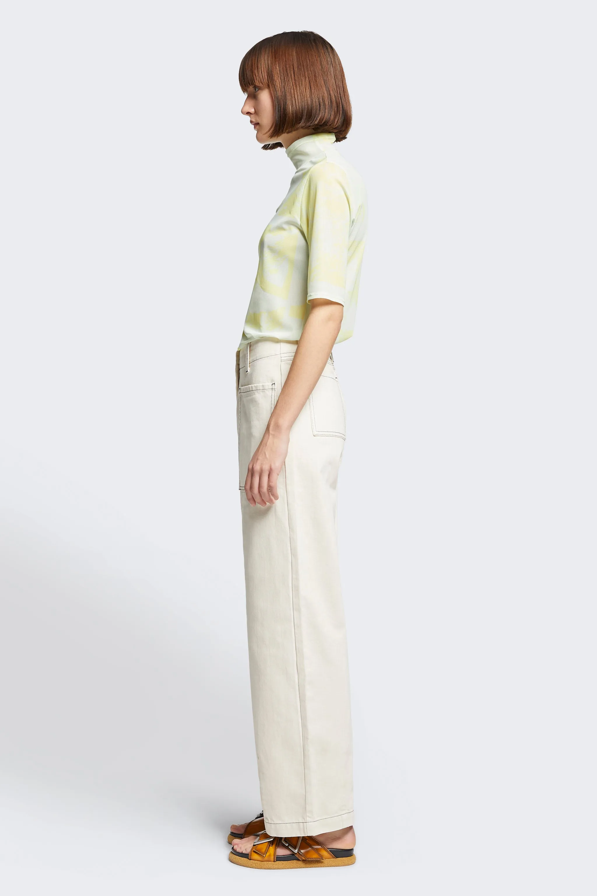 Interval Front Pocket Jean Ecru w Black Topstitch sold by Kloke product image thumbnail 3