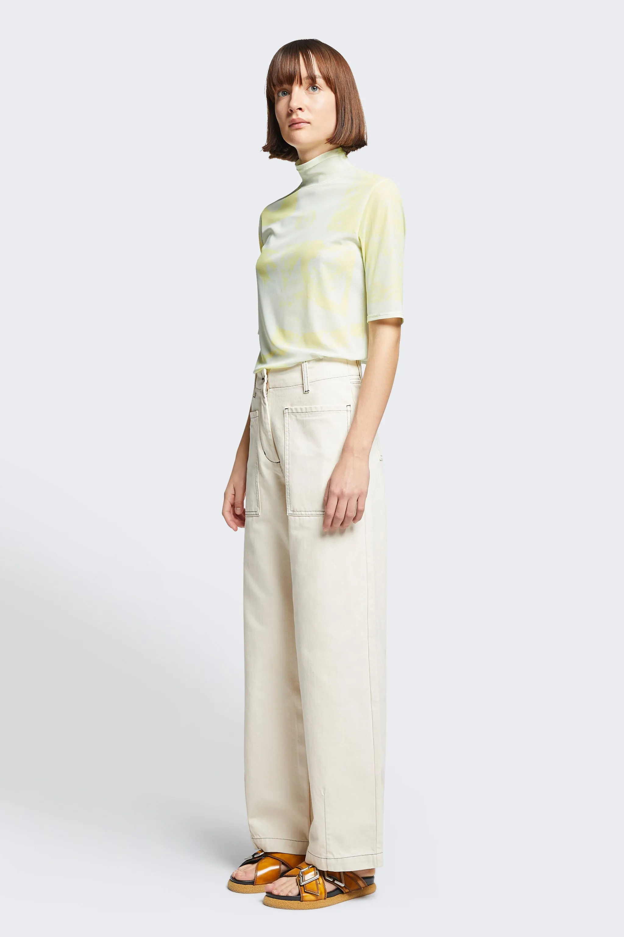 Interval Front Pocket Jean Ecru w Black Topstitch sold by Kloke product image thumbnail 2