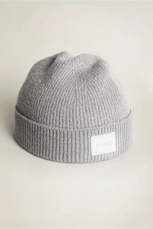 Revision Beanie Lt Grey Marle made by Kloke