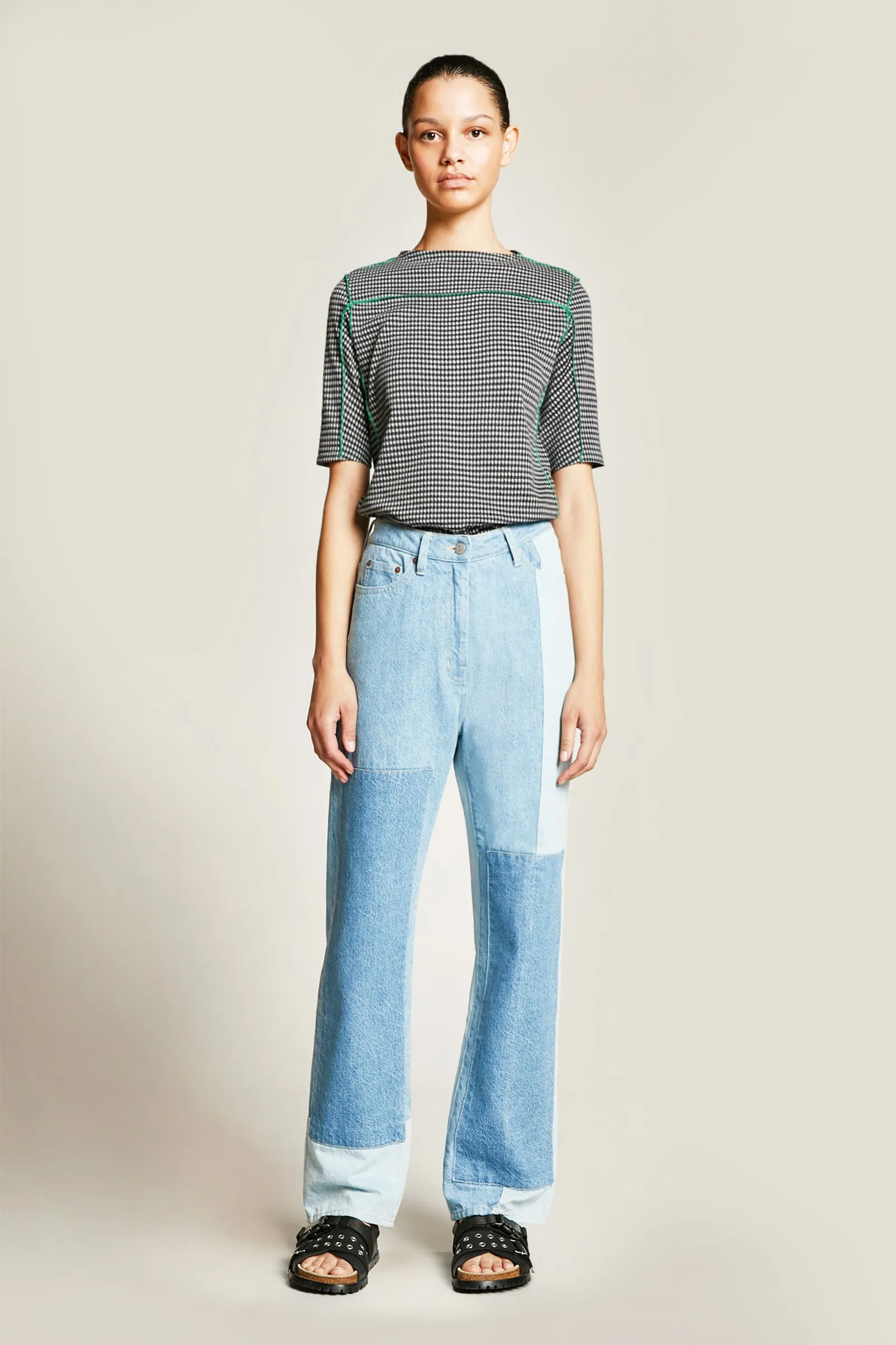 Hone Patchwork Jean Patch Denim sold by Kloke