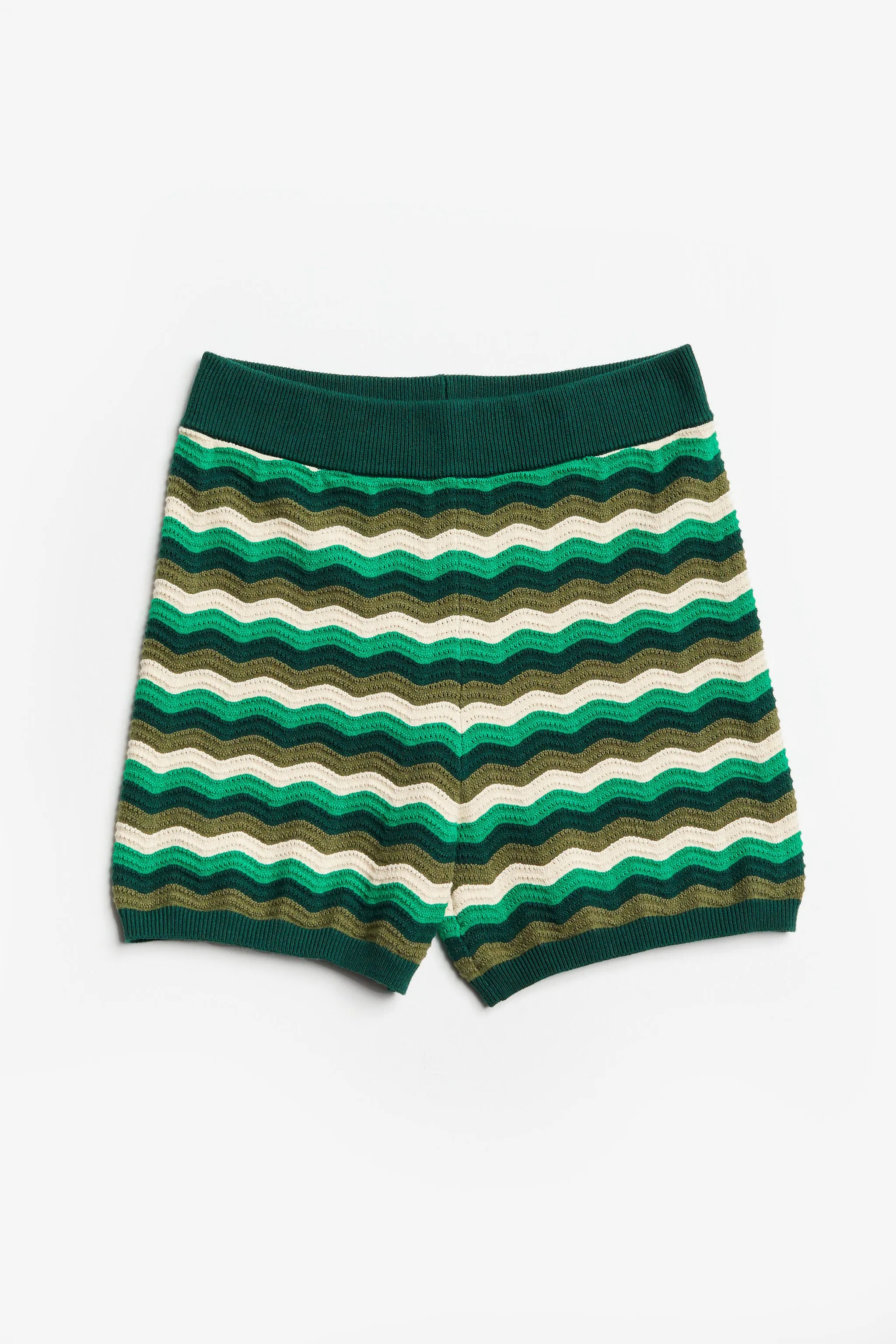 Halo Knitted Shorts Green Wavy sold by Kloke product image thumbnail 4