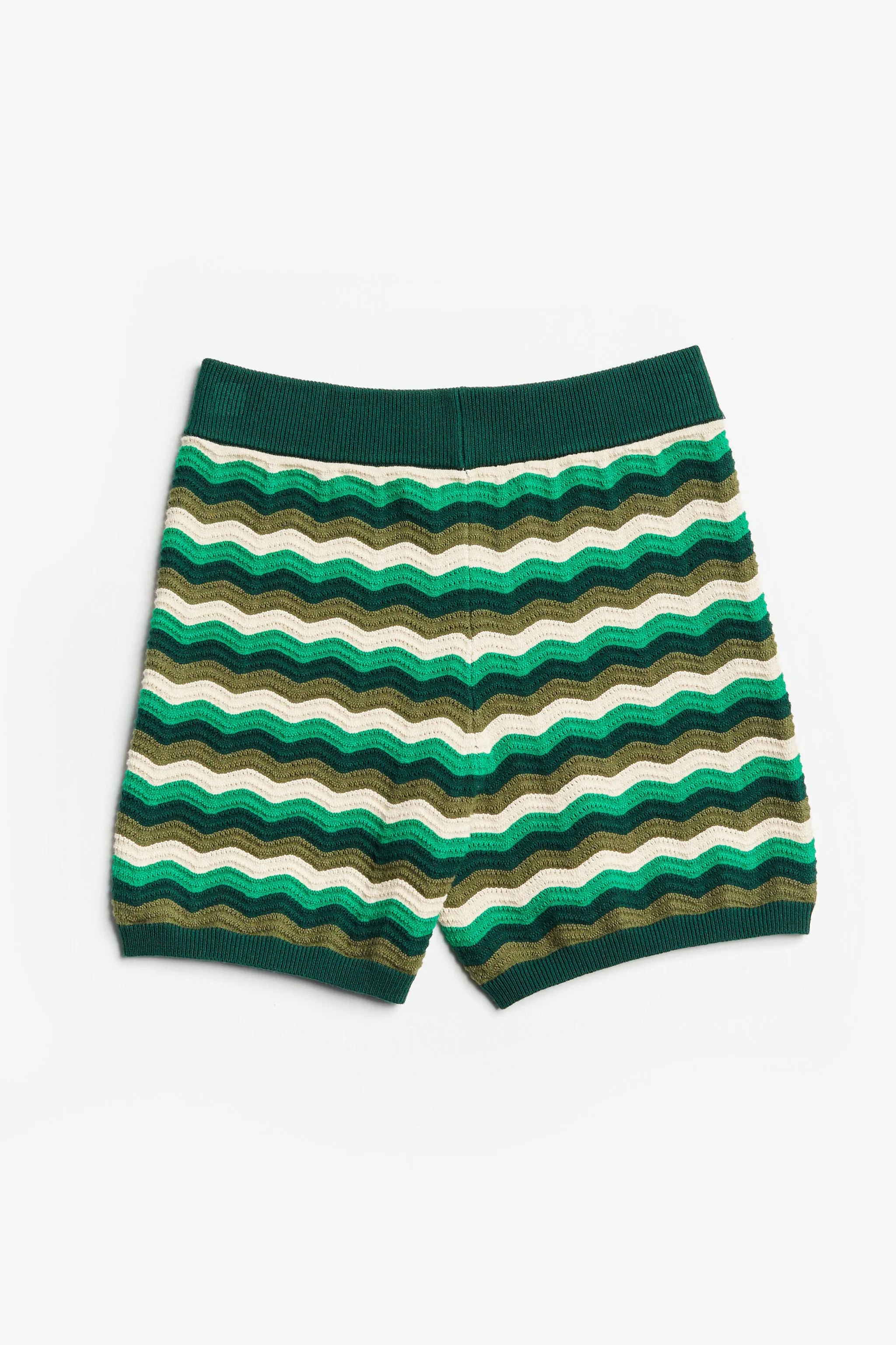 Halo Knitted Shorts Green Wavy sold by Kloke product image thumbnail 5