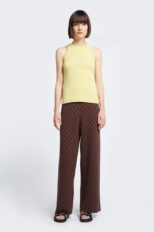 Mida Jacquard Pant Brown/Brown sold by Kloke