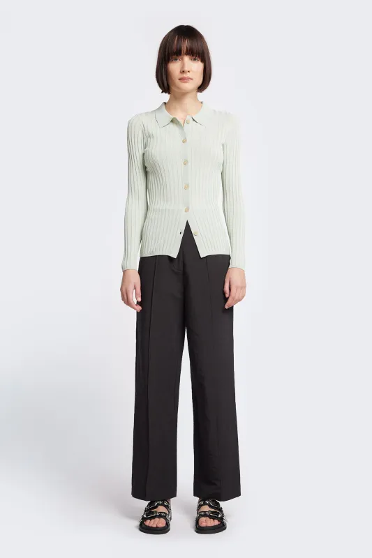 Notion Rib Shirt Pale Blue made by Kloke