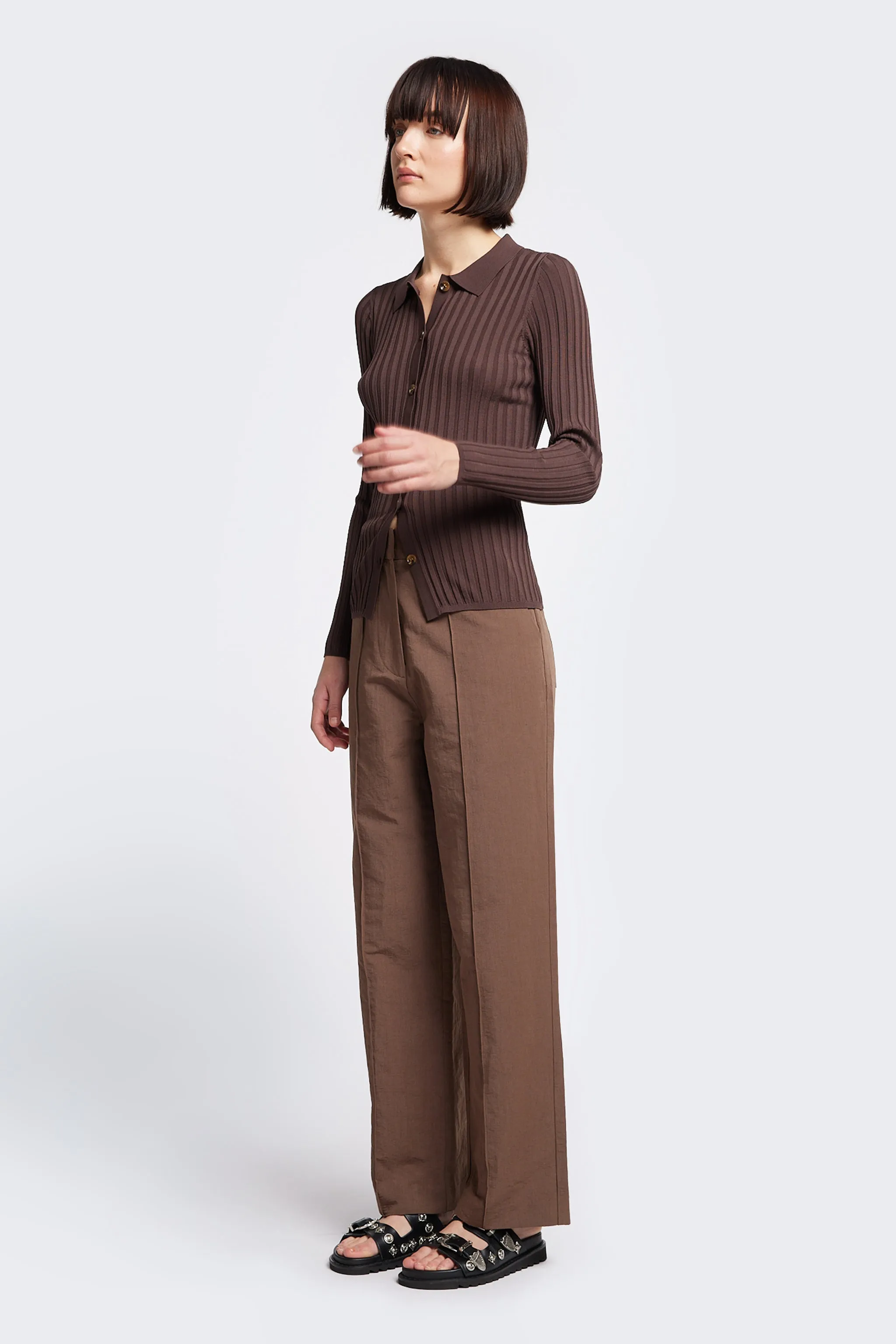 Notion Rib Shirt Chocolate sold by Kloke product image thumbnail 2