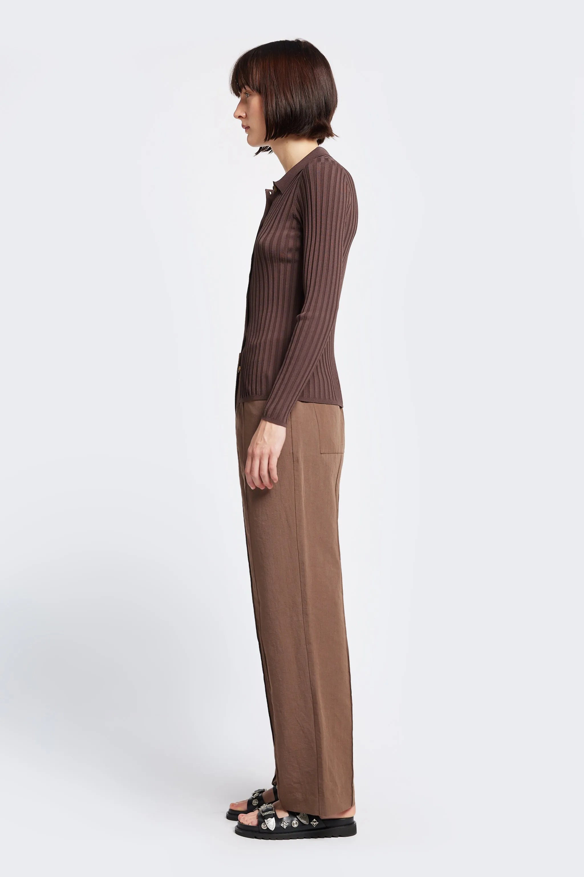 Notion Rib Shirt Chocolate sold by Kloke product image thumbnail 3