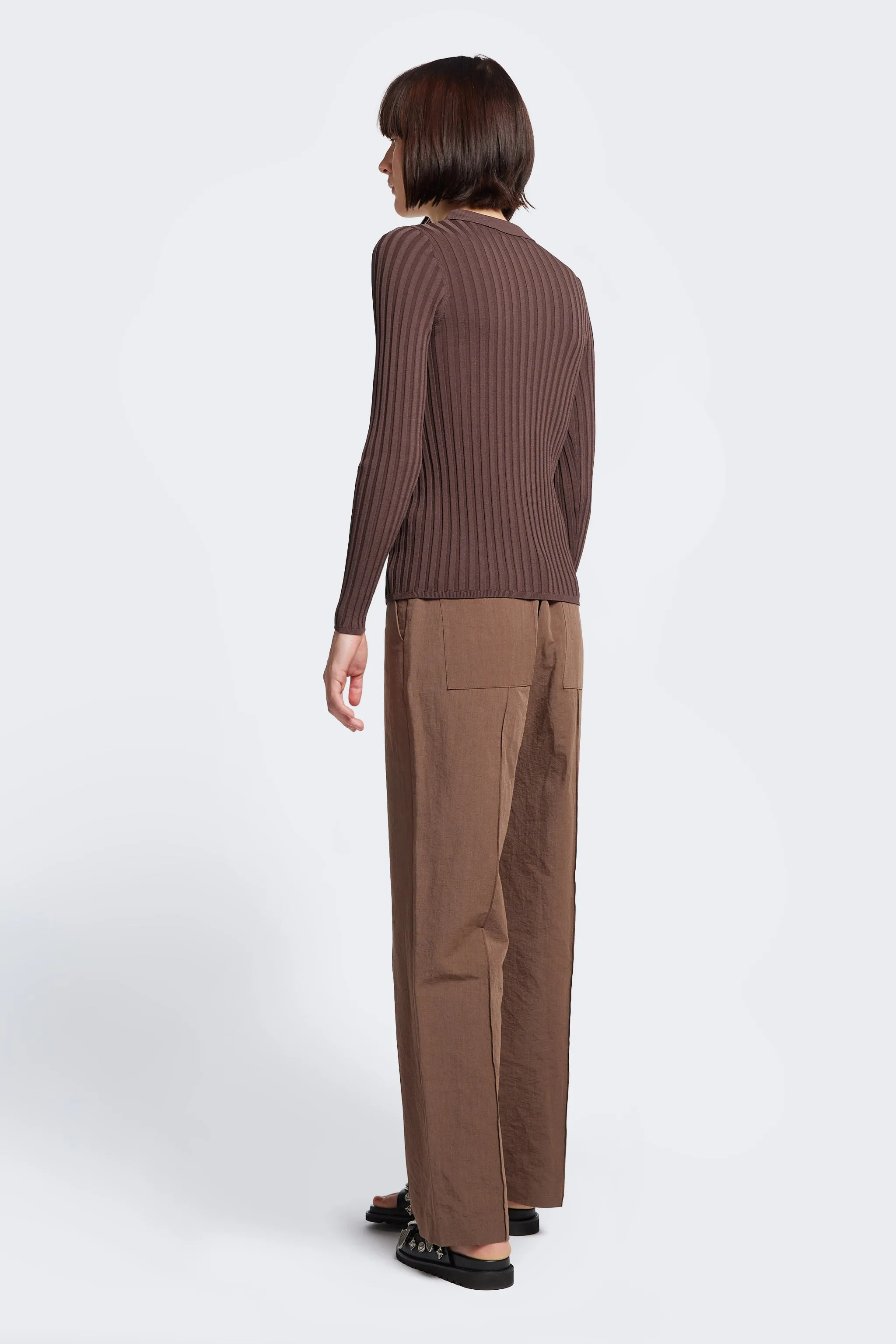 Notion Rib Shirt Chocolate sold by Kloke product image thumbnail 4