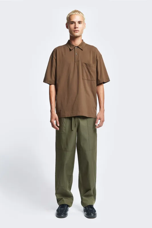 Relay Polo Tee  Brown made by Kloke