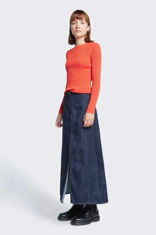 Eternal Rib Knit Sweater Lava made by Kloke