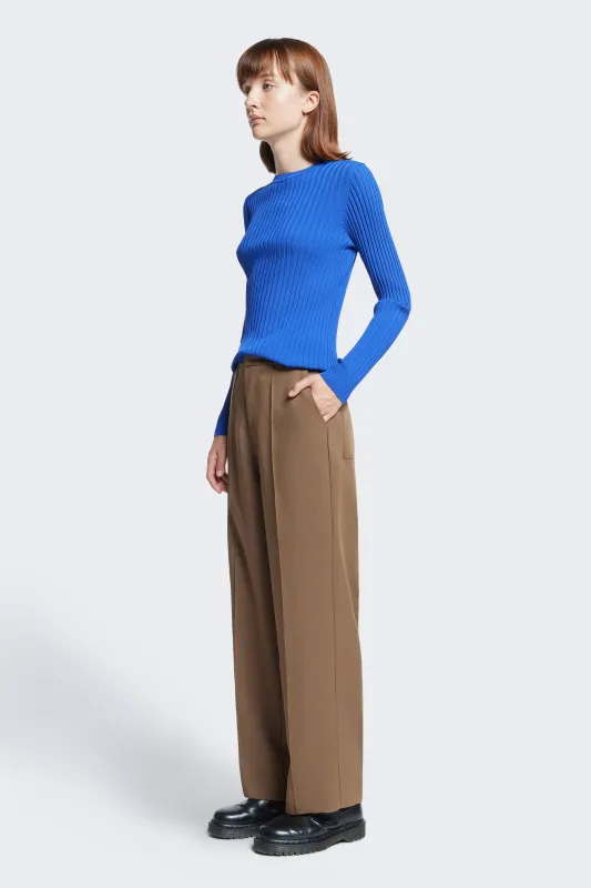 Eternal Rib Knit Sweater Poseidon Blue made by Kloke