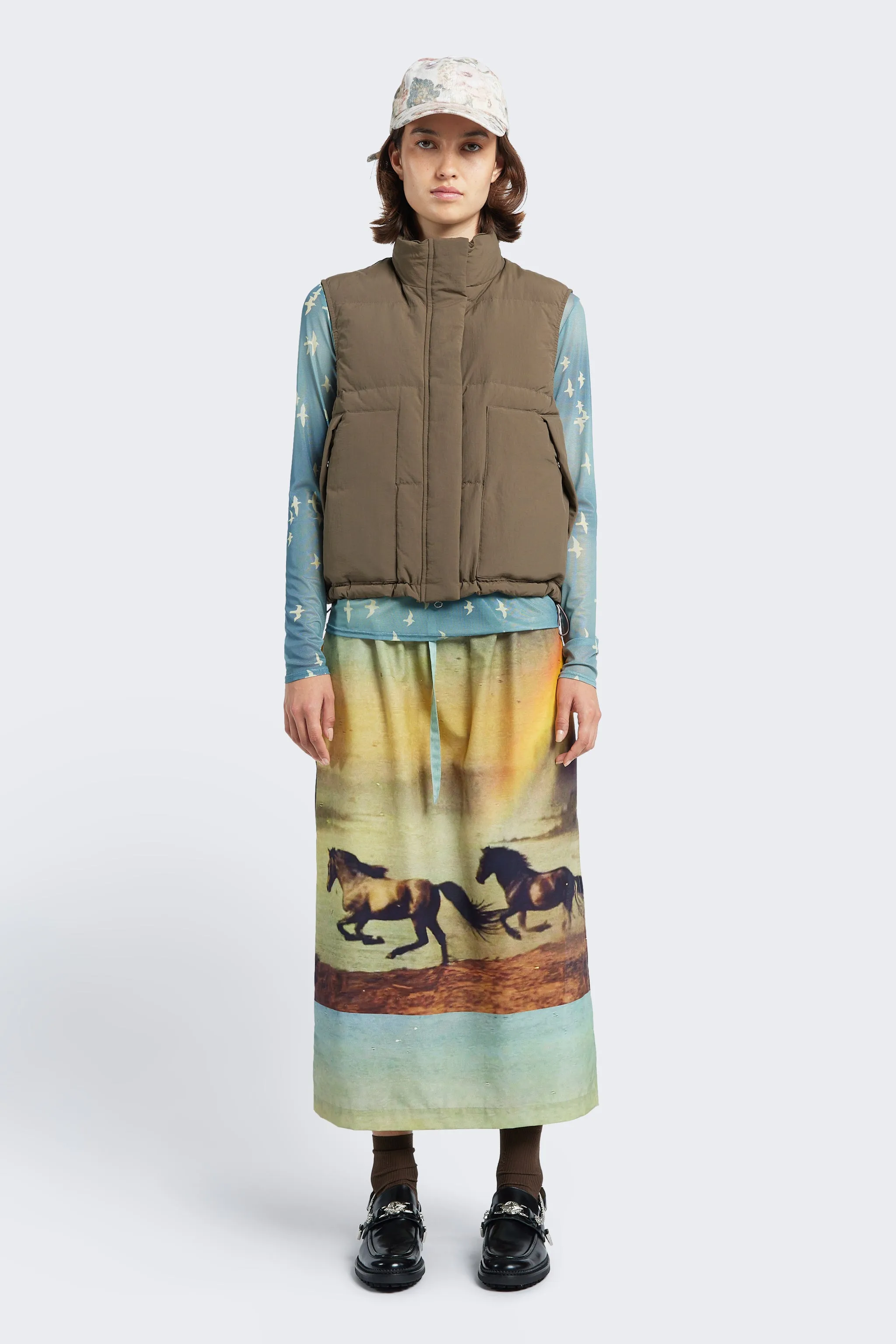 Stay Quilted Vest Brown sold by Kloke