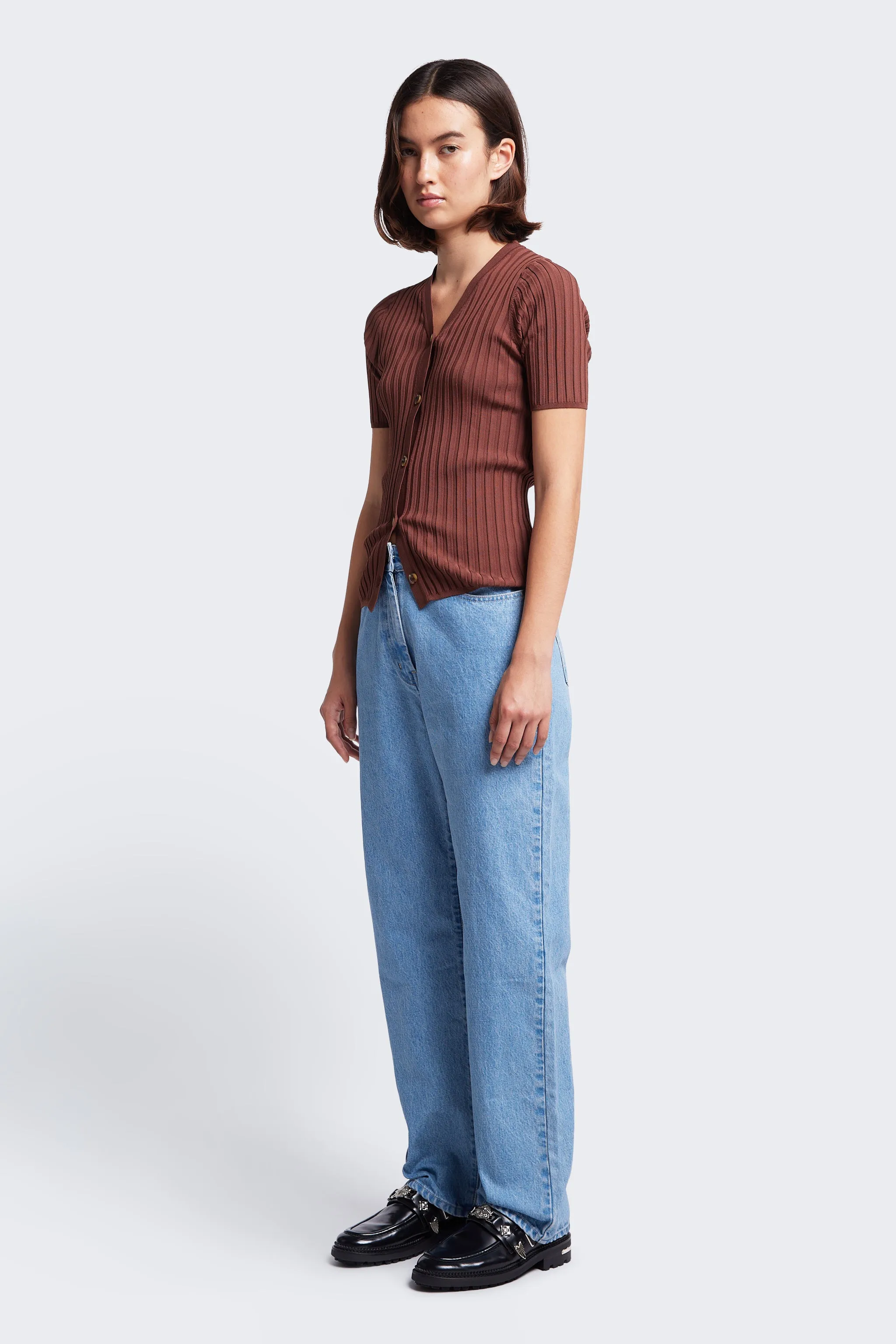 Delay Short Sleeve Knit Shirt Cocoa sold by Kloke product image thumbnail 2