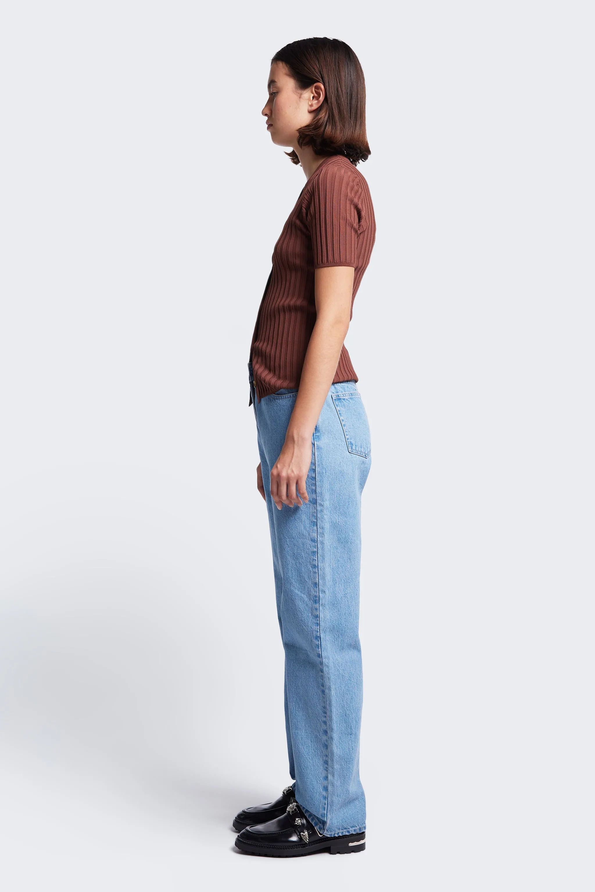 Delay Short Sleeve Knit Shirt Cocoa sold by Kloke product image thumbnail 4