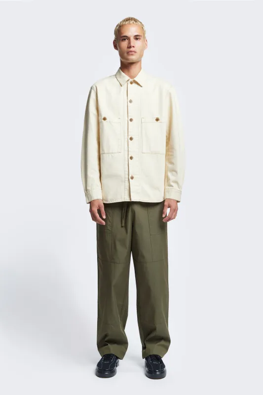 Taberna Denim Overshirt Ecru made by Kloke