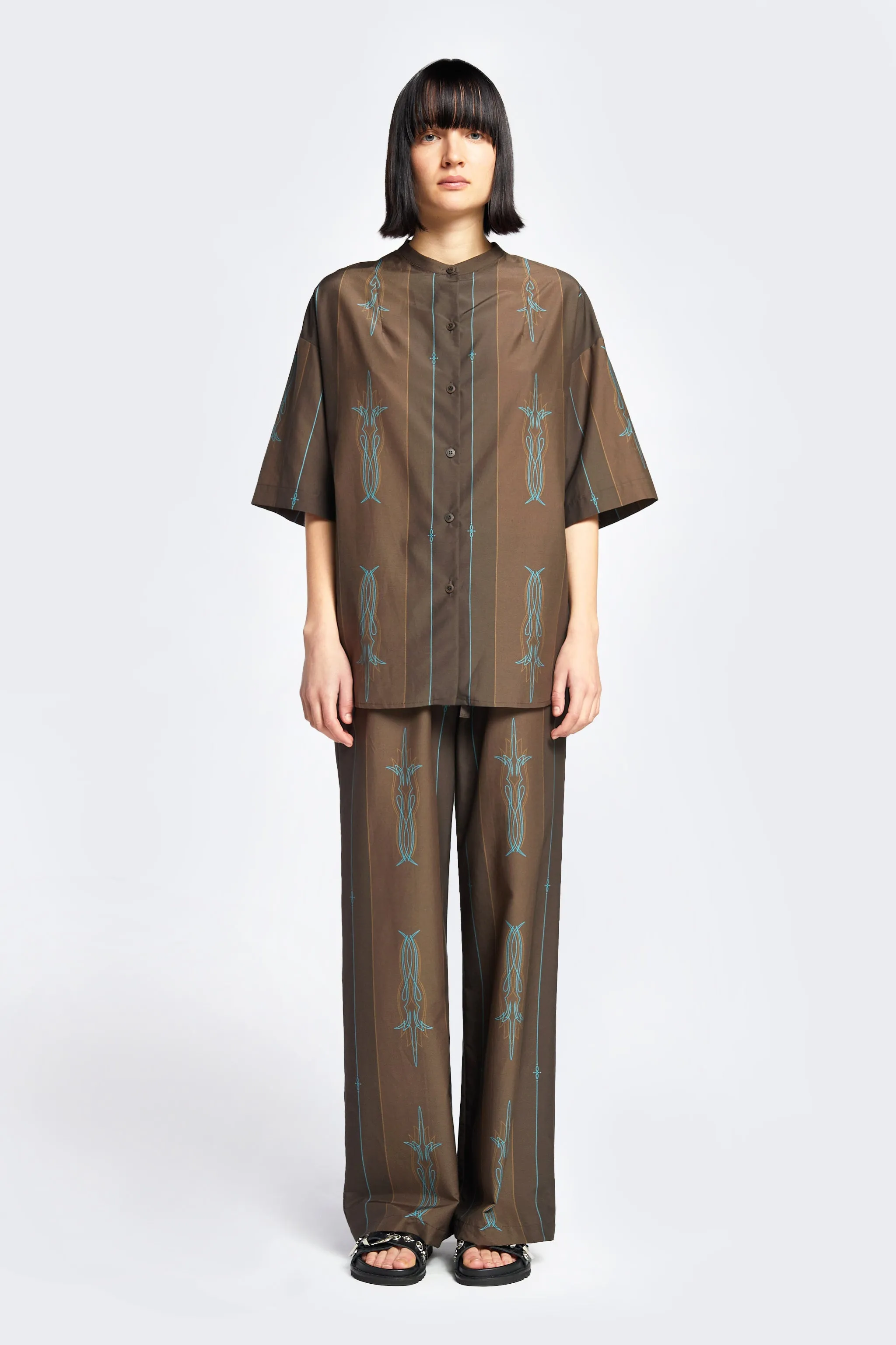 Bearer Shirt Brown Print sold by Kloke