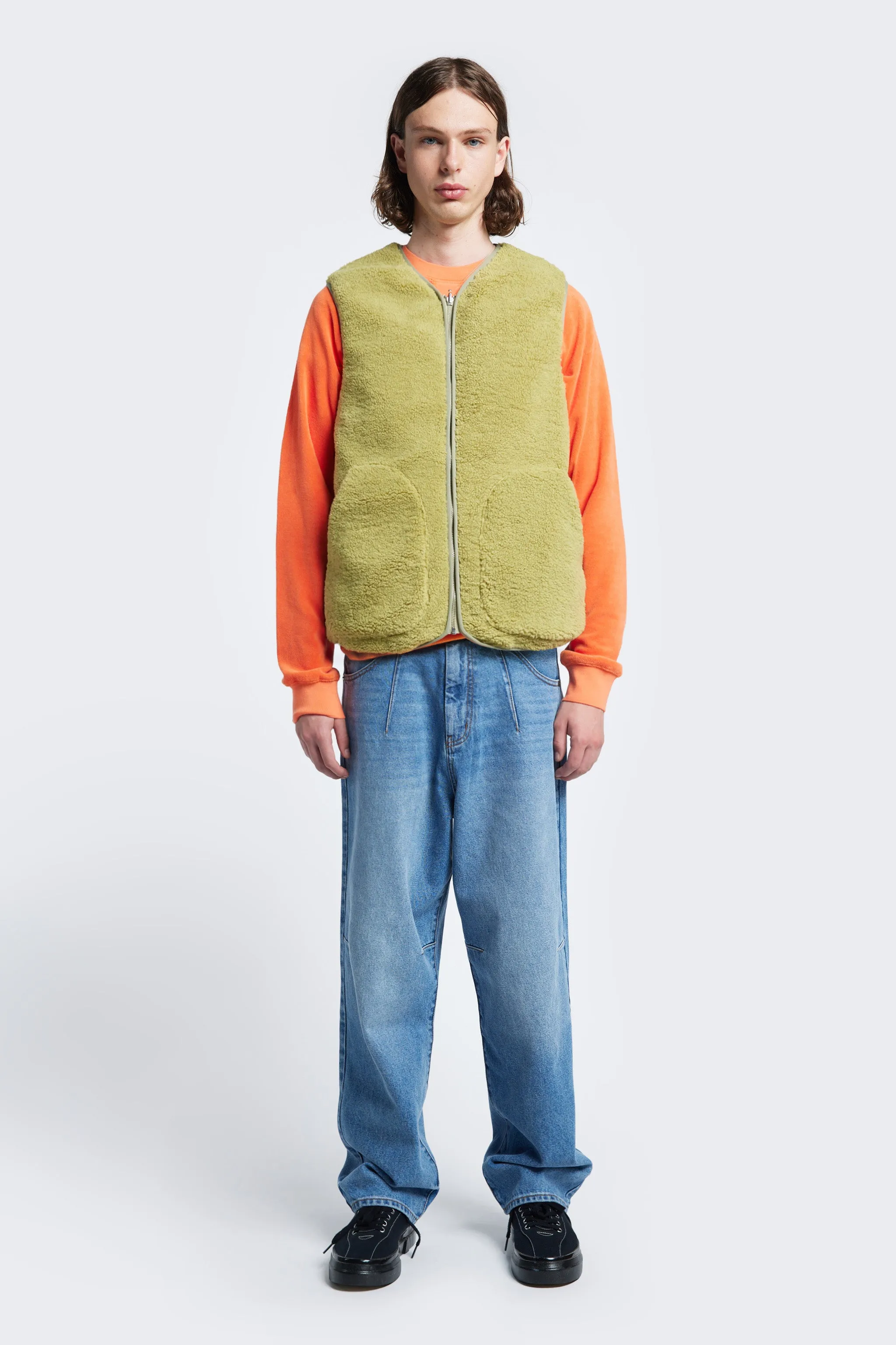 Site Shearling Vest Chartreuse / Sand sold by Kloke product image thumbnail 2