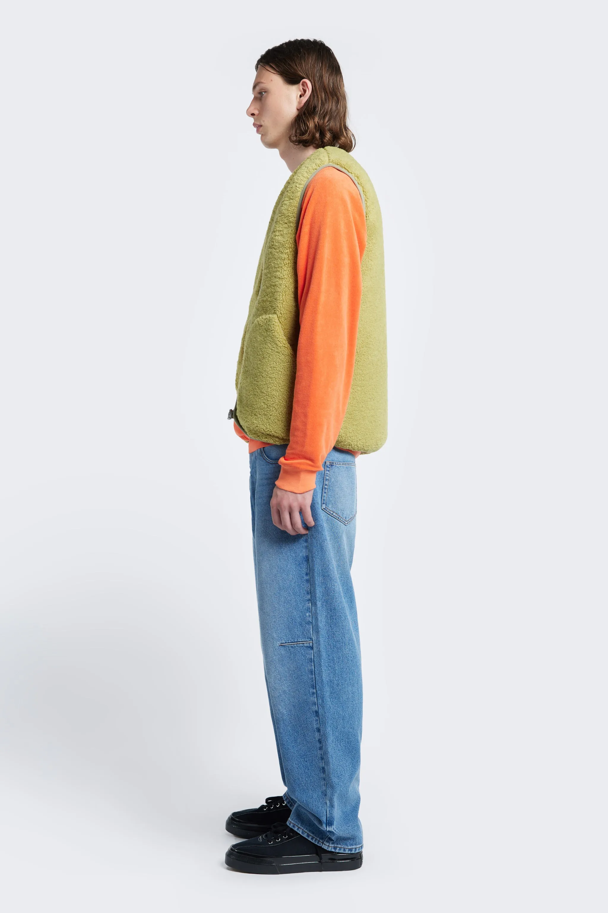 Site Shearling Vest Chartreuse / Sand sold by Kloke product image thumbnail 3