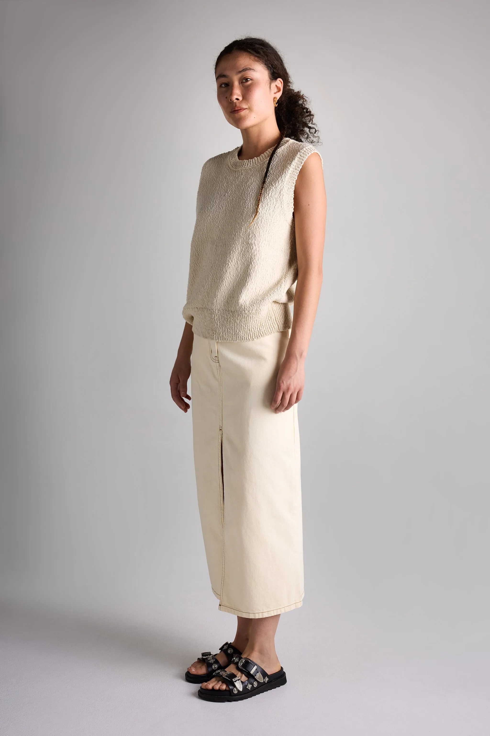 Vivendi Denim Skirt Ecru sold by Kloke product image thumbnail 2