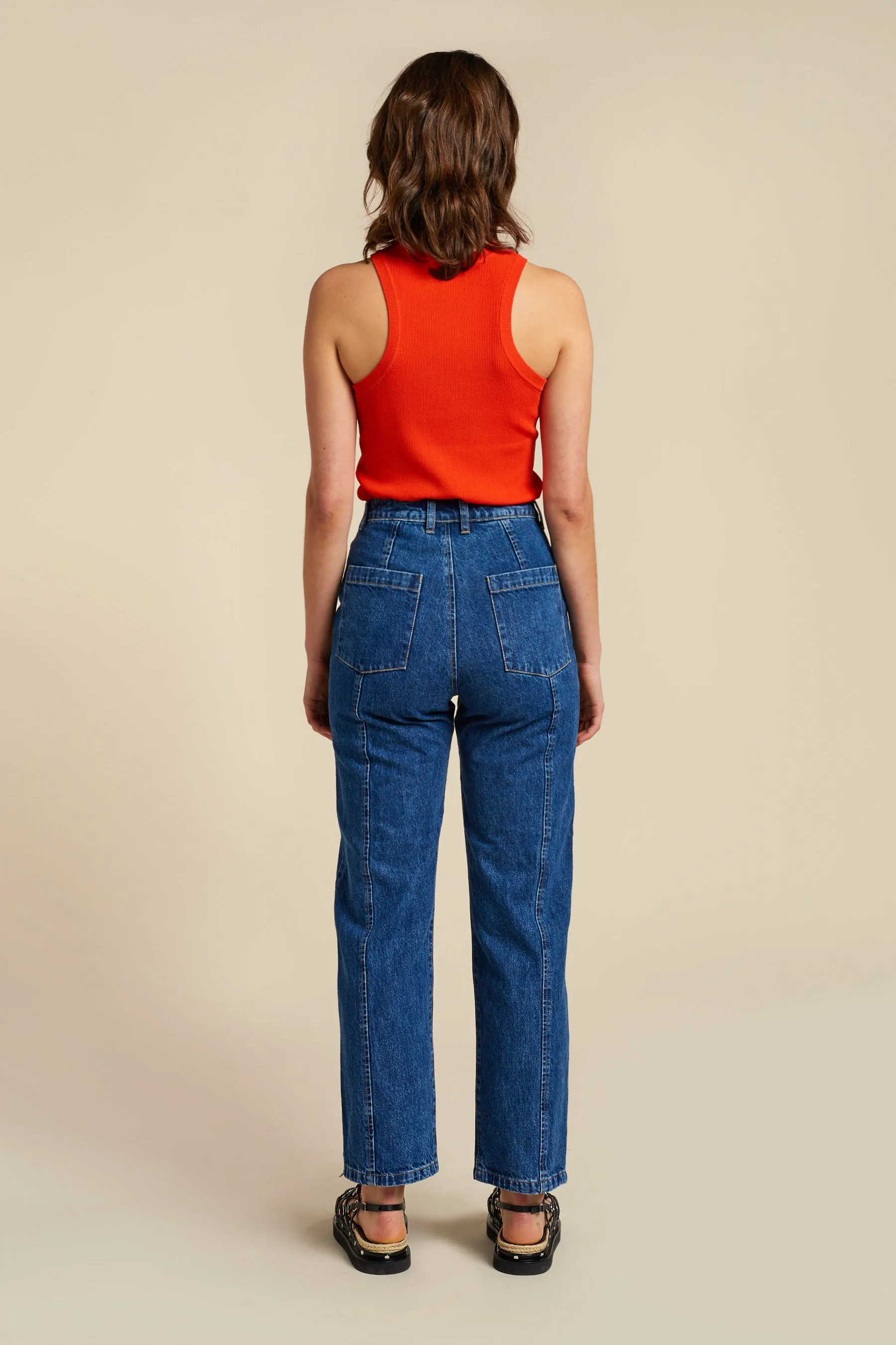 Ilk Zip Denim Pant Mid-Wash Indigo Denim sold by Kloke product image thumbnail 4