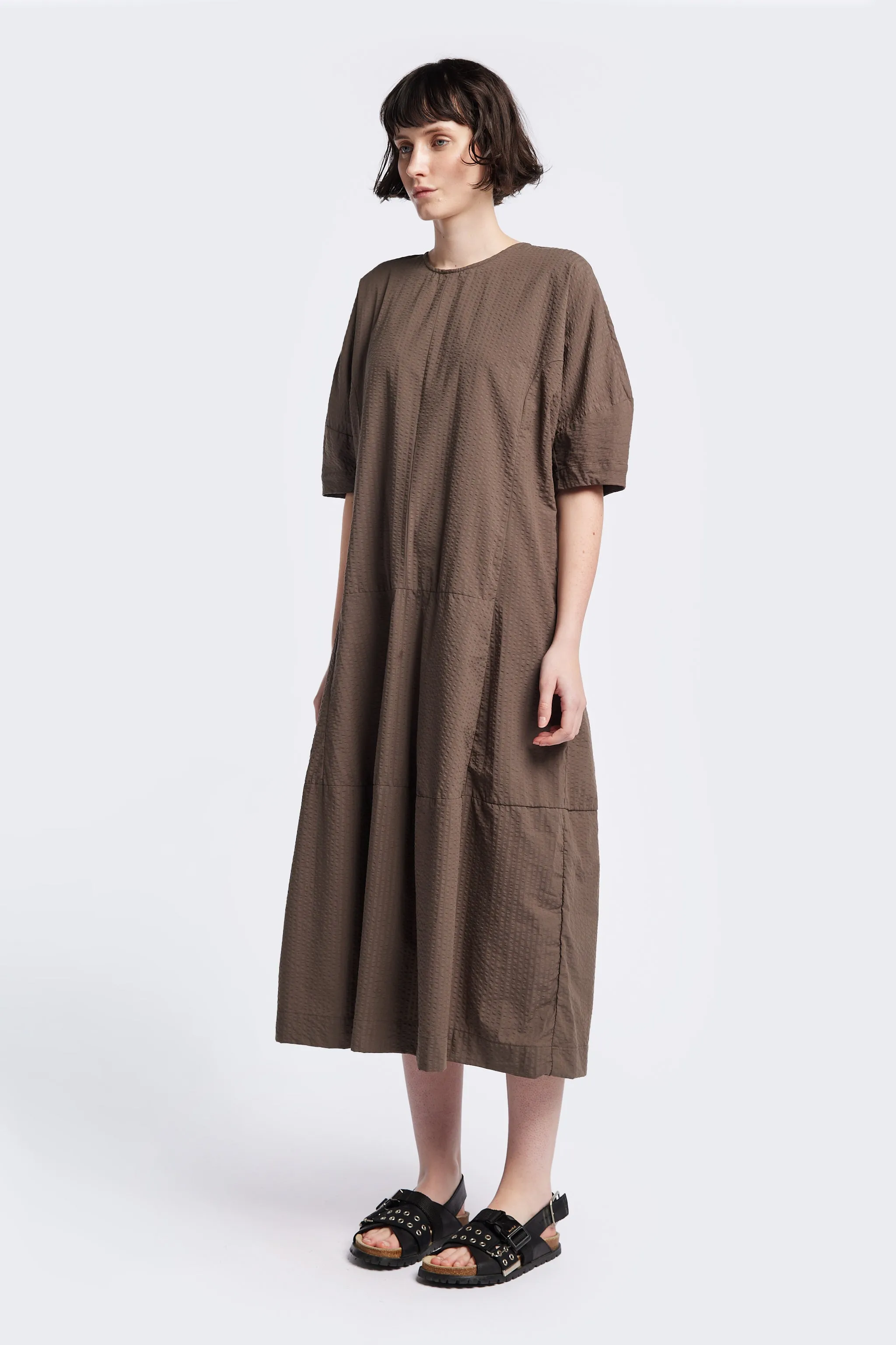 Scoria Dress Brown sold by Kloke