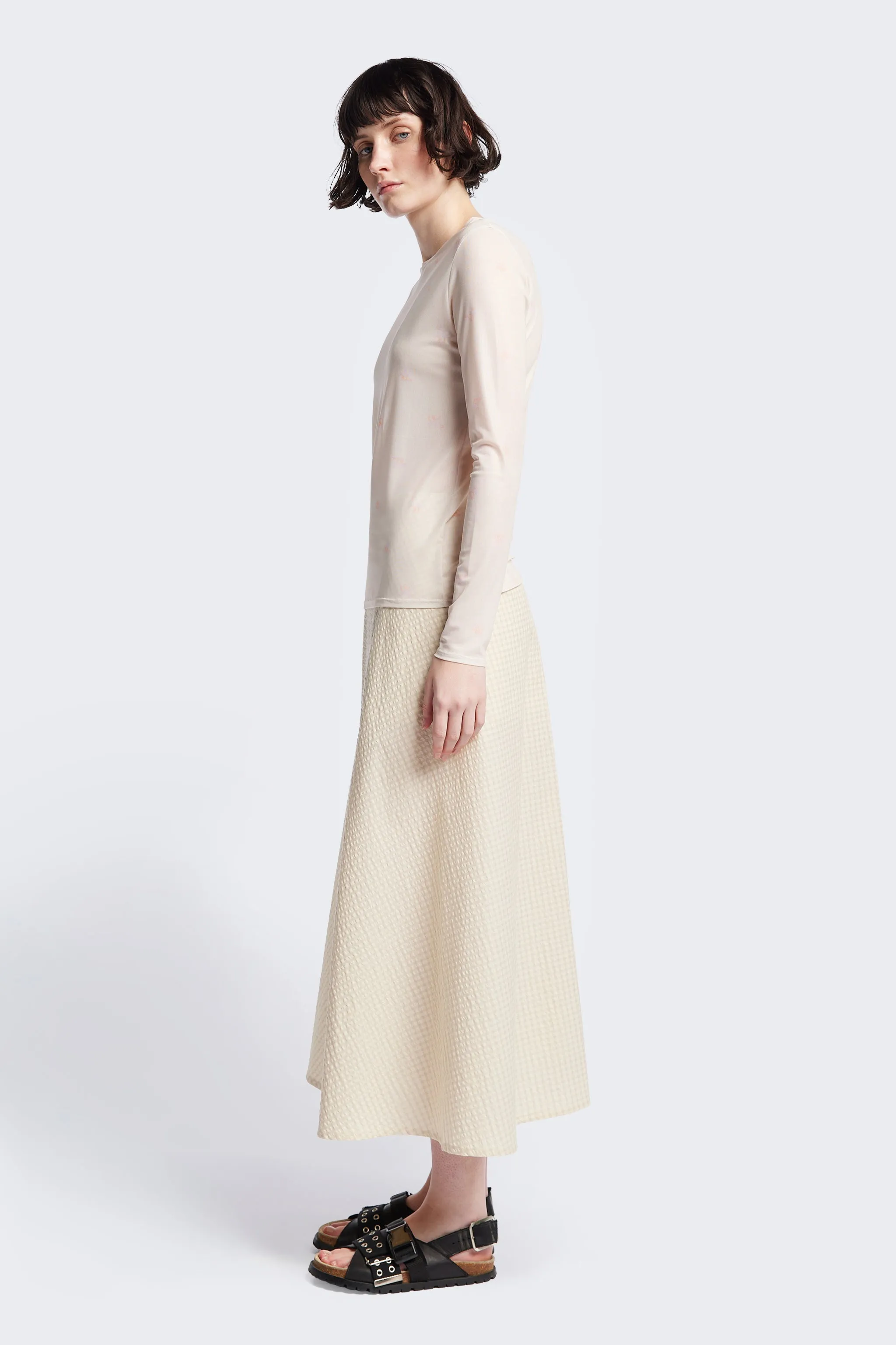 Abroad Panel Skirt Ecru sold by Kloke product image thumbnail 3