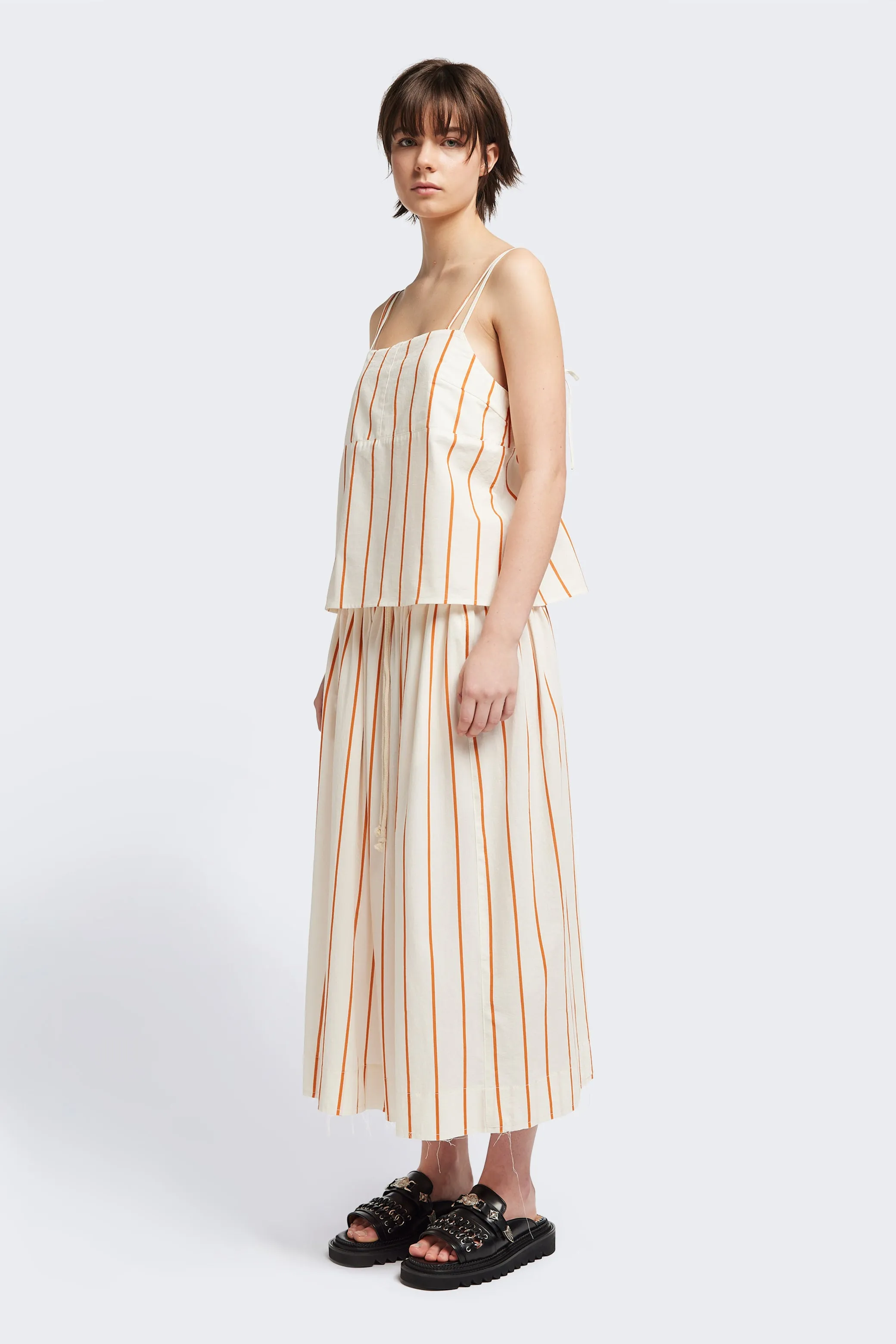 Interlude Skirt Burnt Orange Stripe sold by Kloke product image thumbnail 2