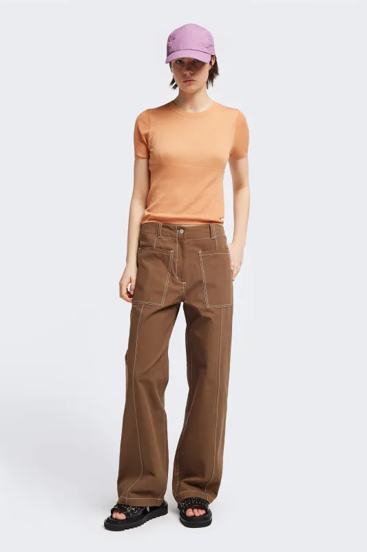 Break Knit Top Pale Orange made by Kloke