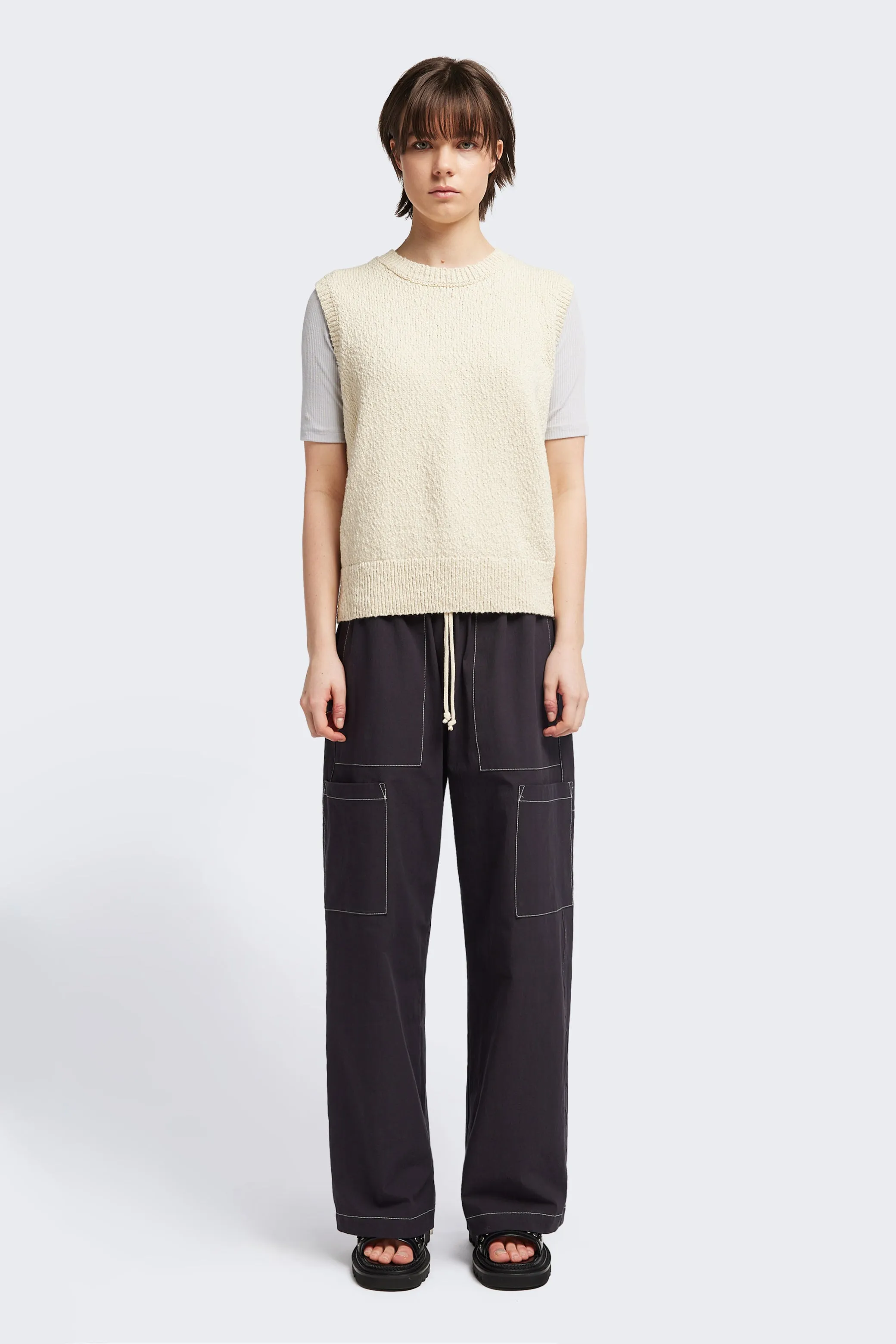 Picknicker Knit Vest Ecru sold by Kloke
