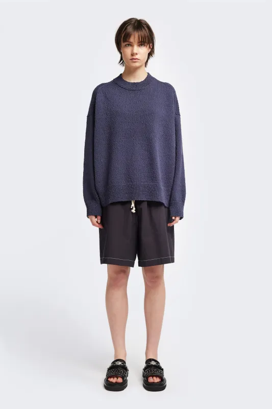 Leeway Knit Sweater Blue made by Kloke