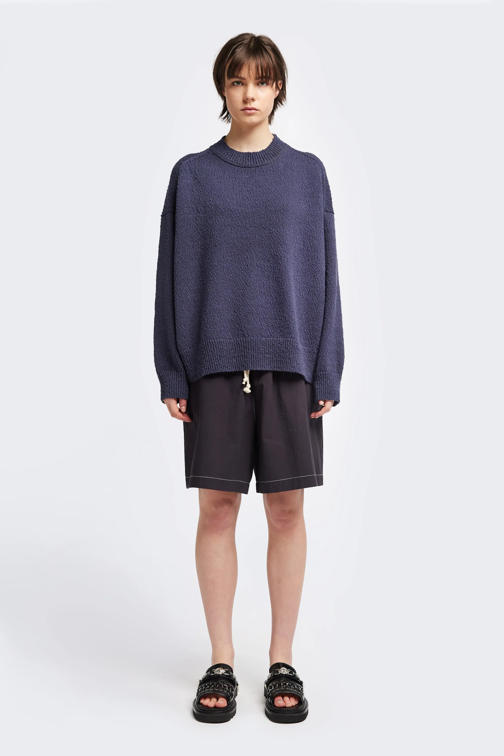 Leeway Knit Sweater Blue sold by Kloke