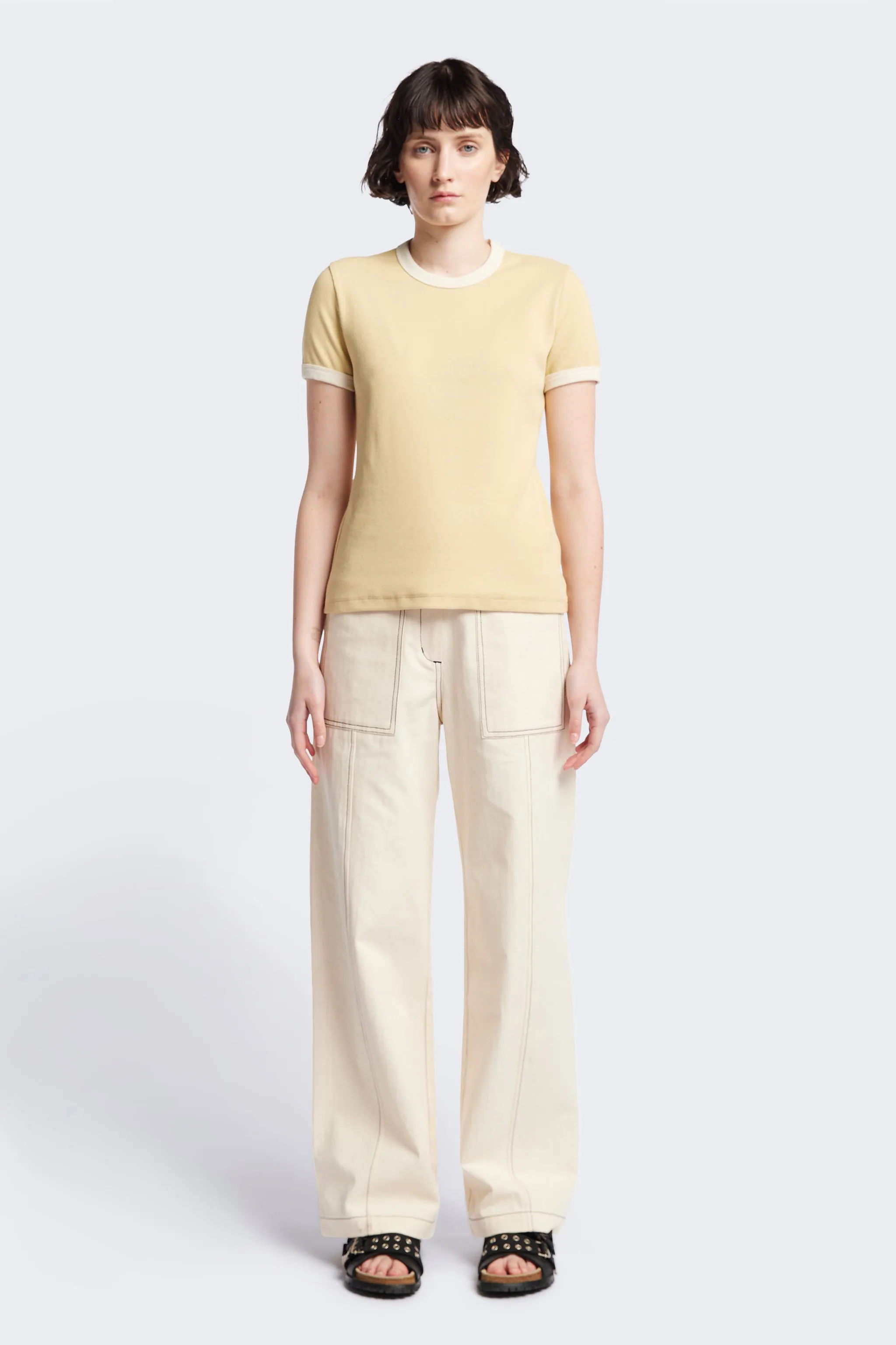 Veil Rib Tee Butter/Ecru Bind sold by Kloke product image thumbnail 2