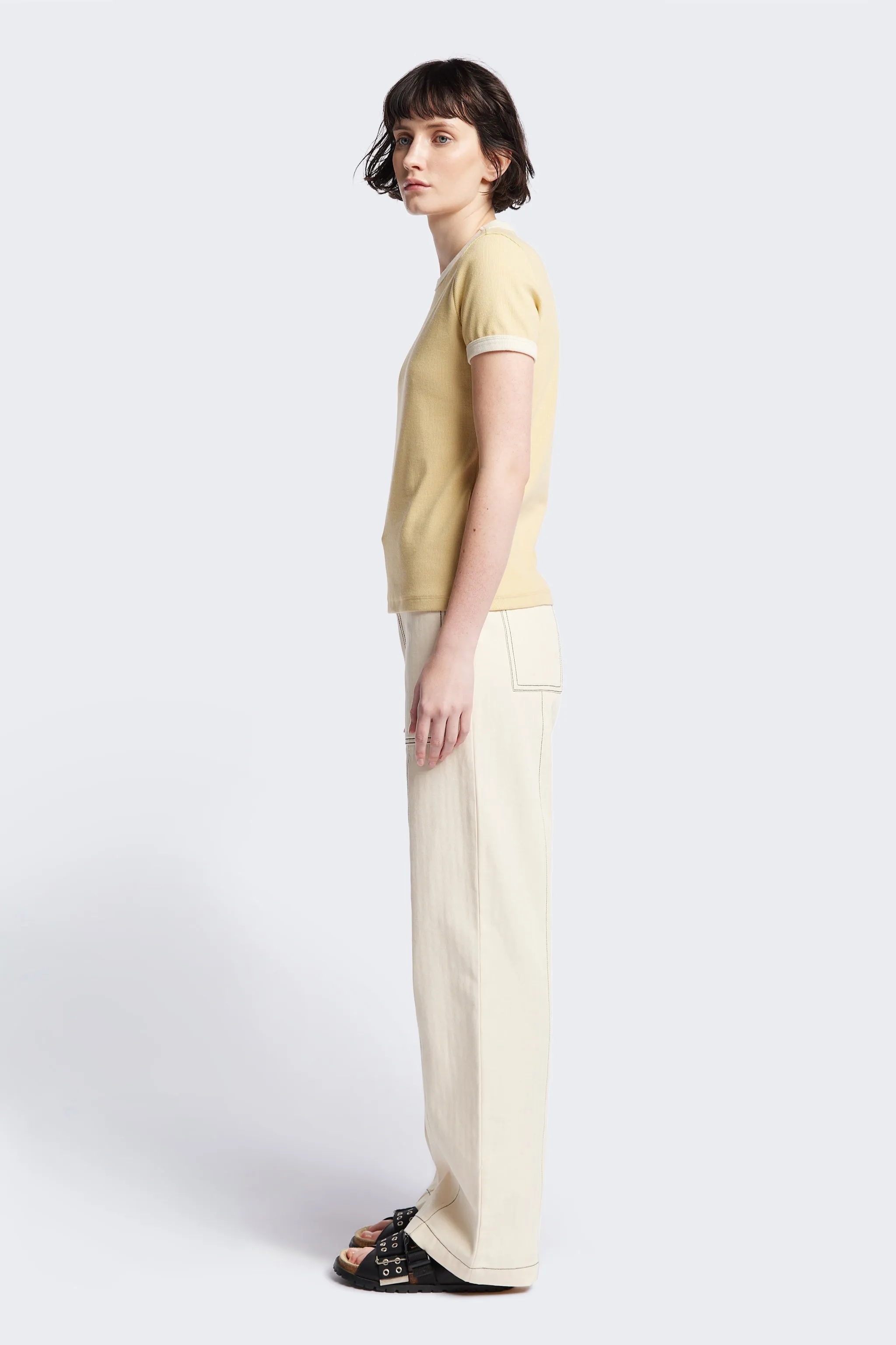 Veil Rib Tee Butter/Ecru Bind sold by Kloke product image thumbnail 3