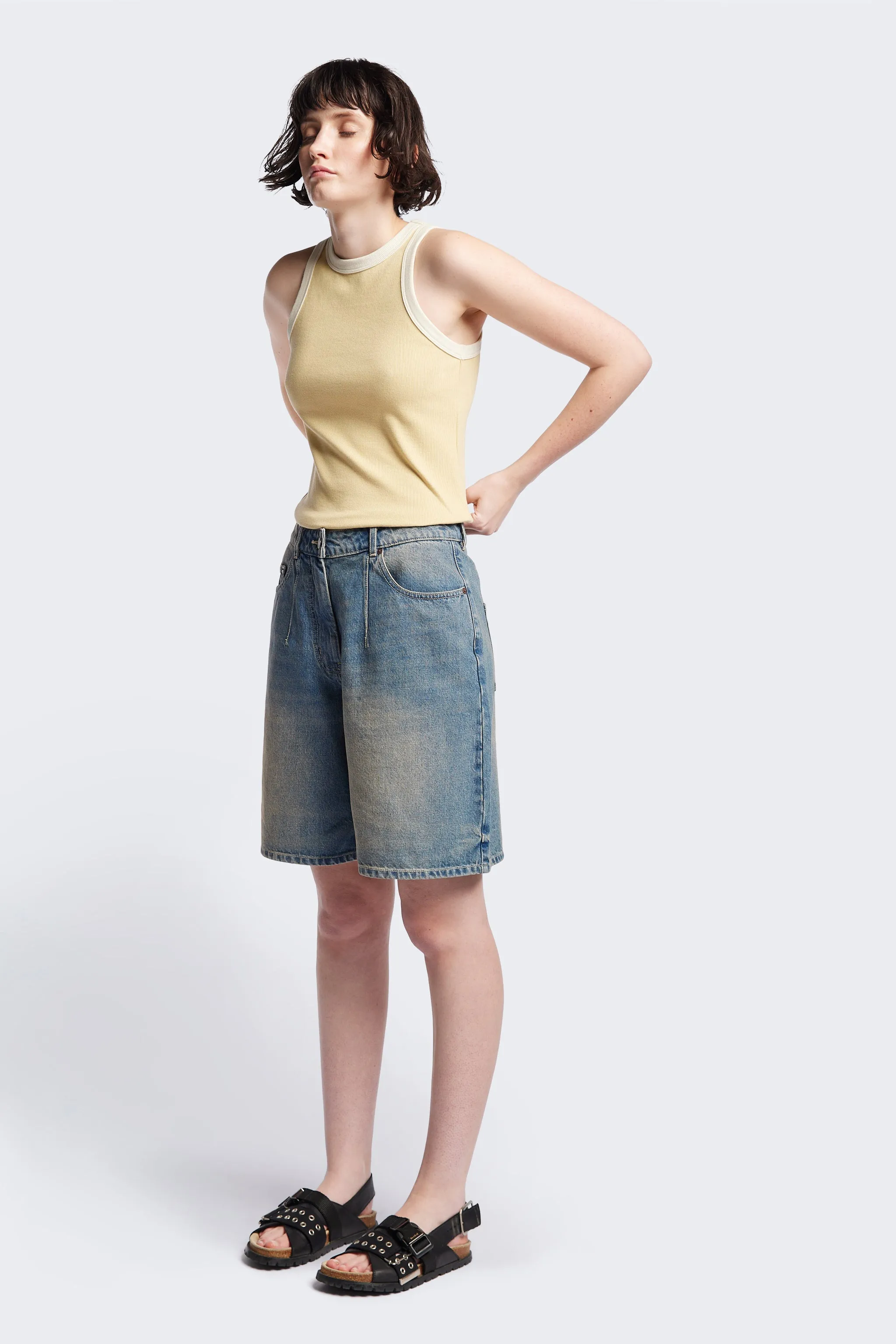 Flux Racer Back Tank Butter w Ecru Bind sold by Kloke product image thumbnail 2