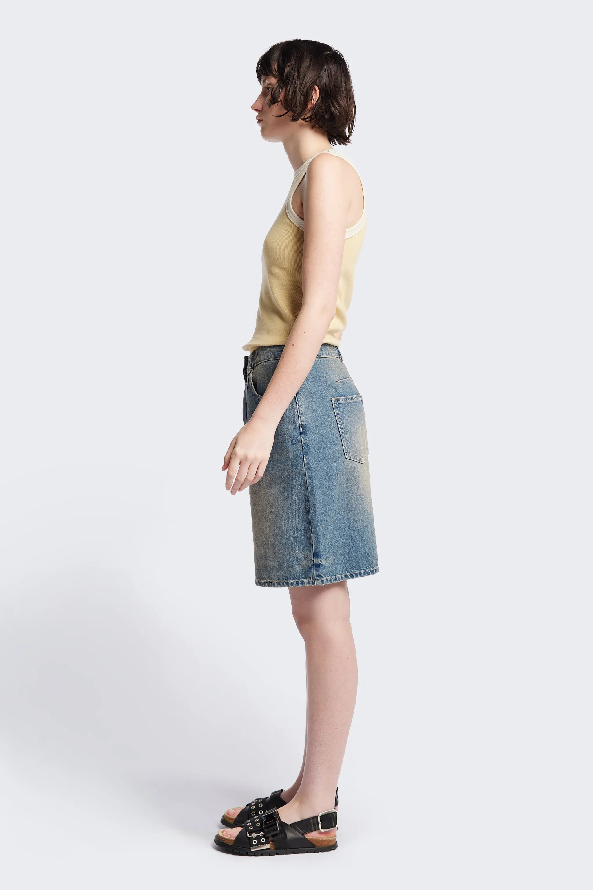 Flux Racer Back Tank Butter w Ecru Bind sold by Kloke product image thumbnail 4