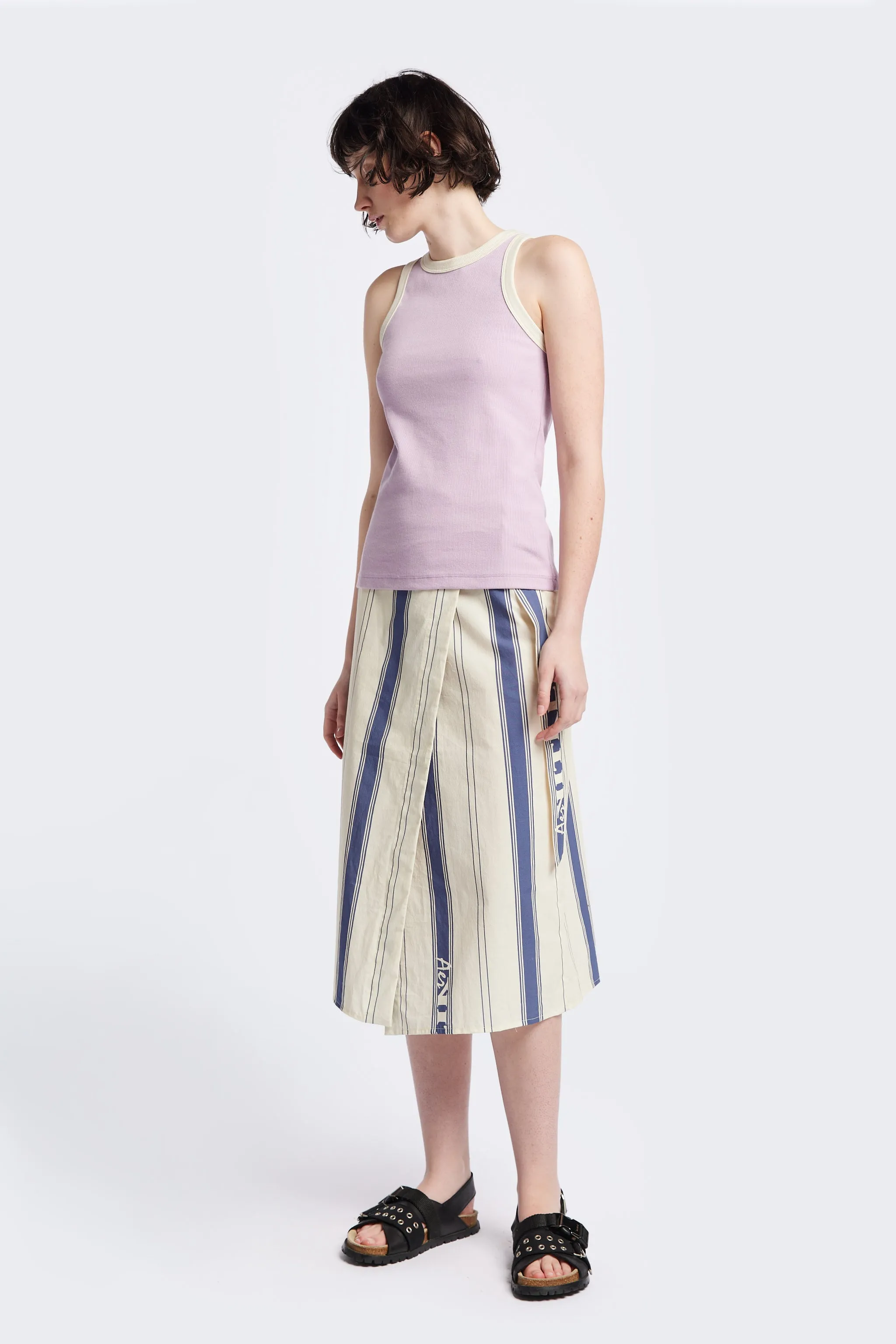 Flux Racer Back Tank Lilac w Ecru Bind sold by Kloke product image thumbnail 2